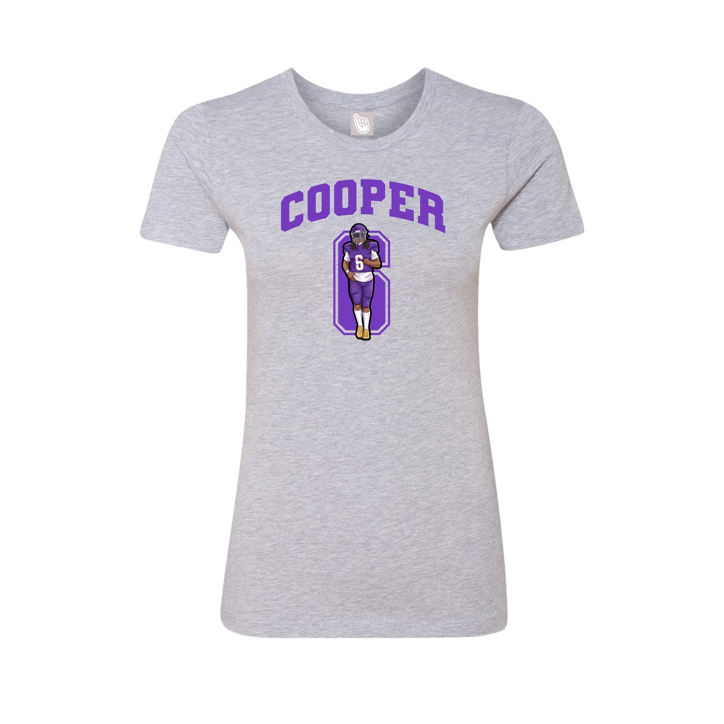 Fitted Women's Tee — Number in Grey