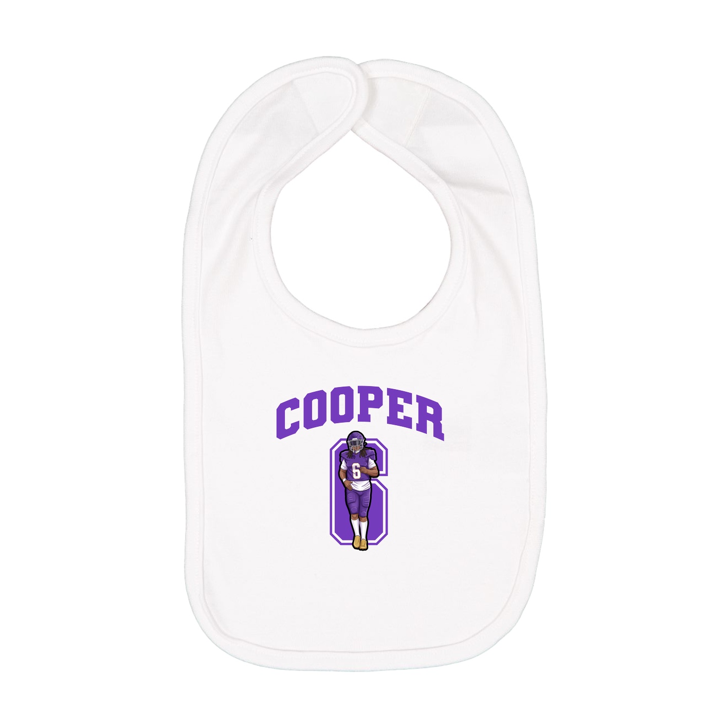 Infant Bib — Number in White