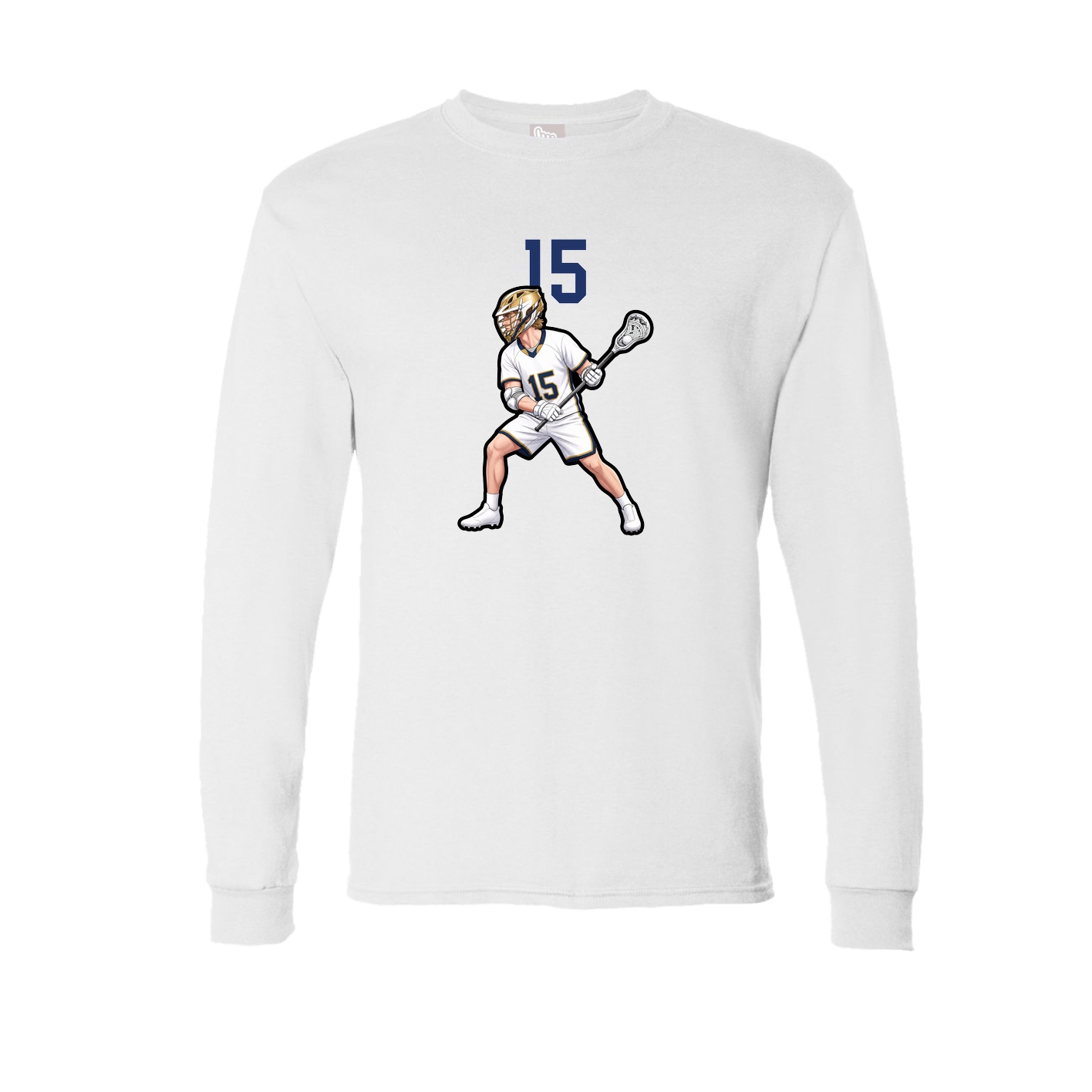 Long Sleeve Tee — Number Top in White
