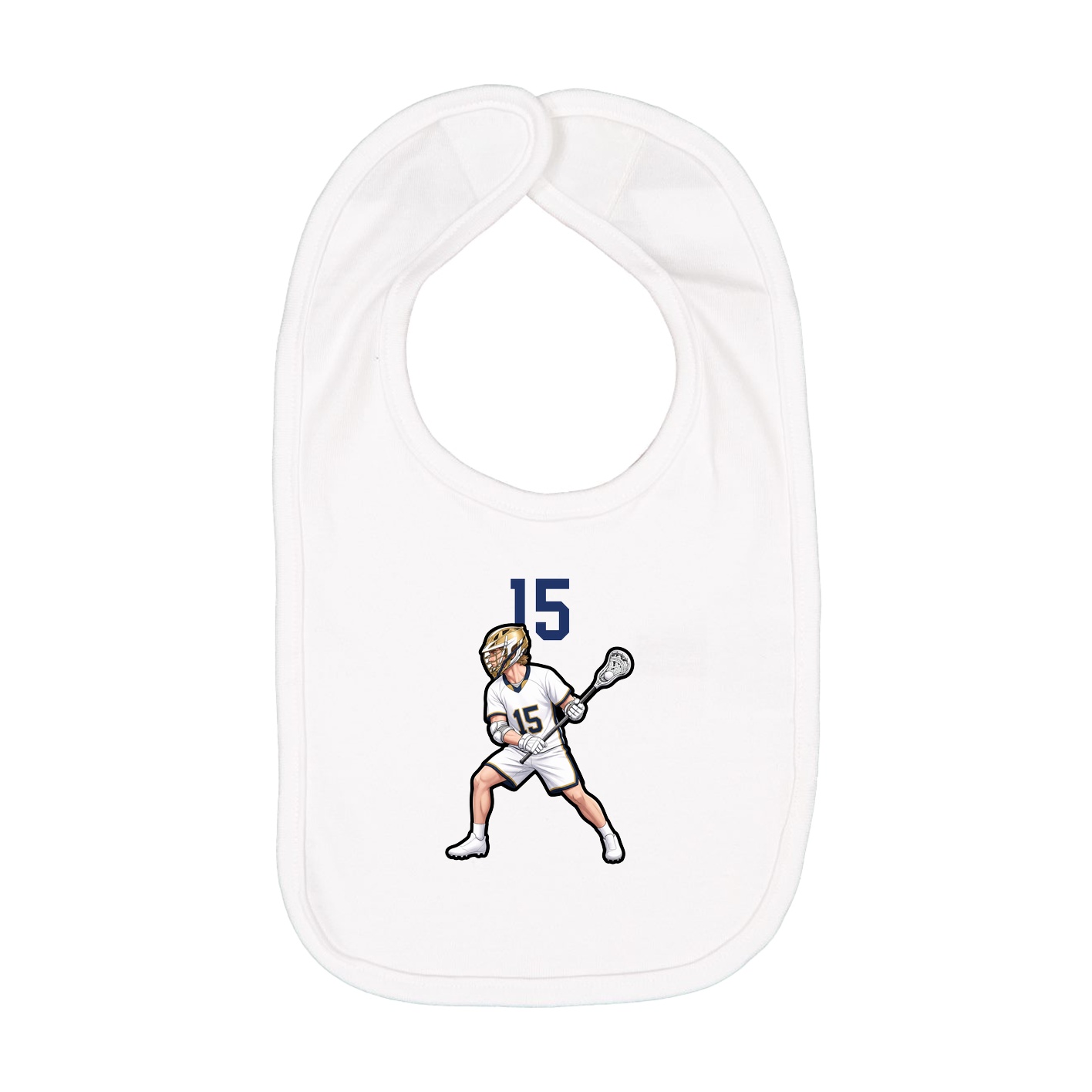 Infant Bib — Number Top in White