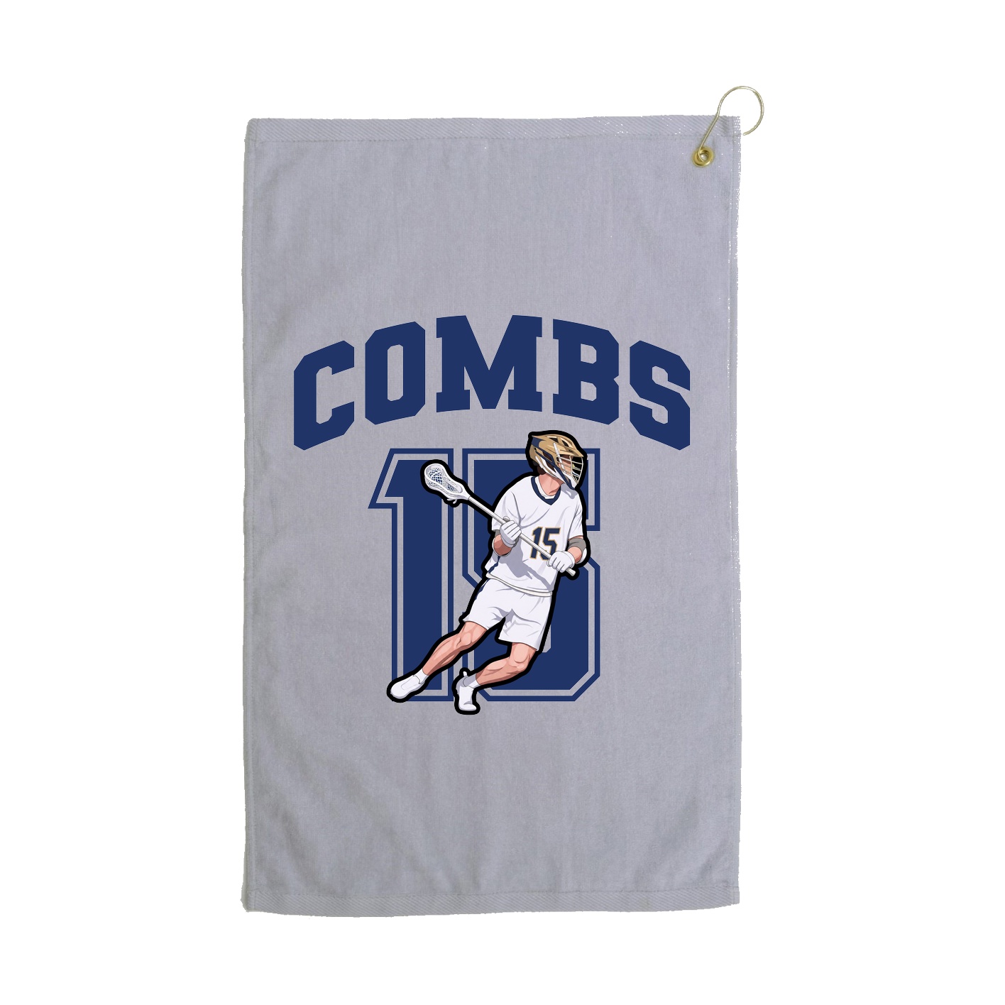 Golf Towel — Number in Grey