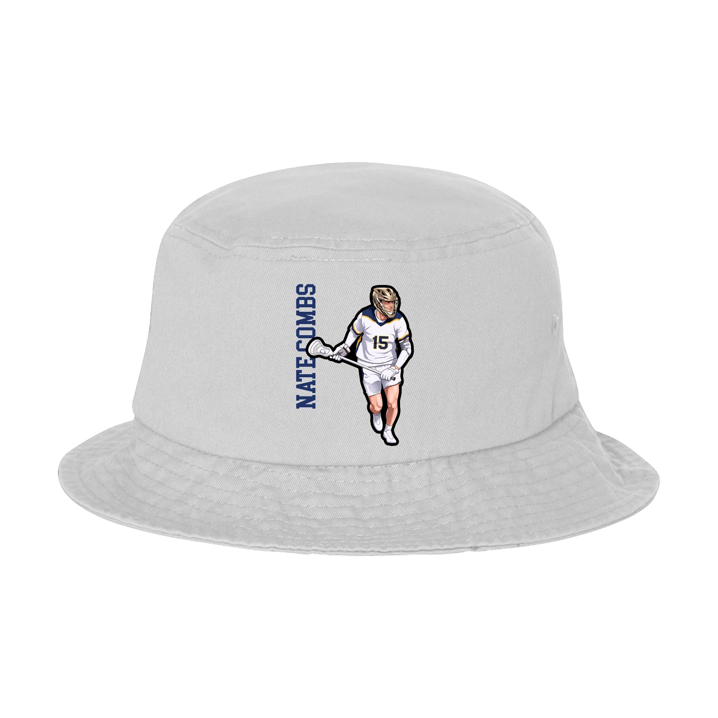 Bucket Cap — Name Vertical in White
