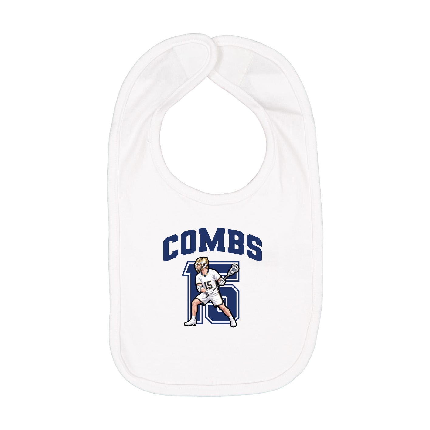 Infant Bib — Number in White