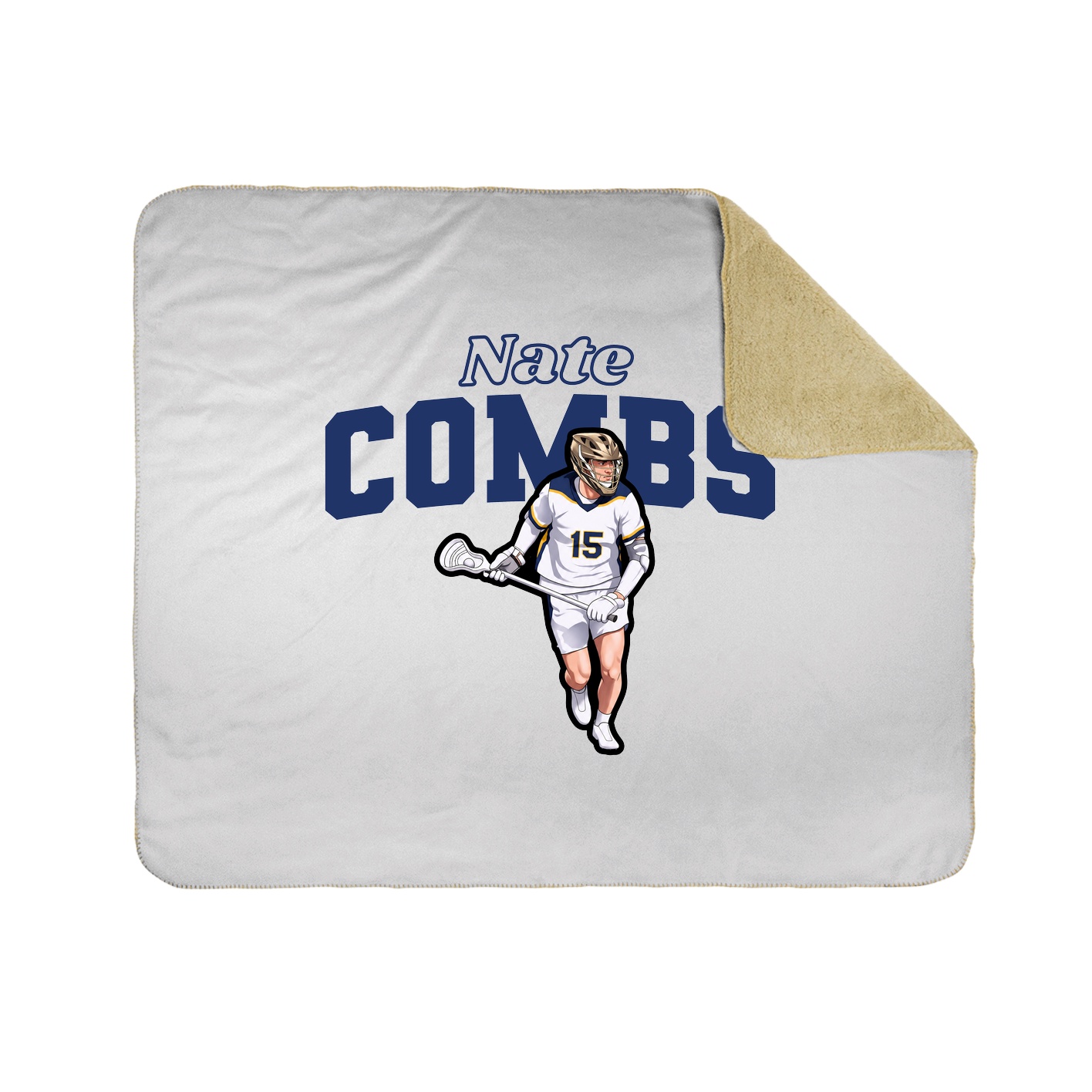Throw Blanket — Name Arch in White