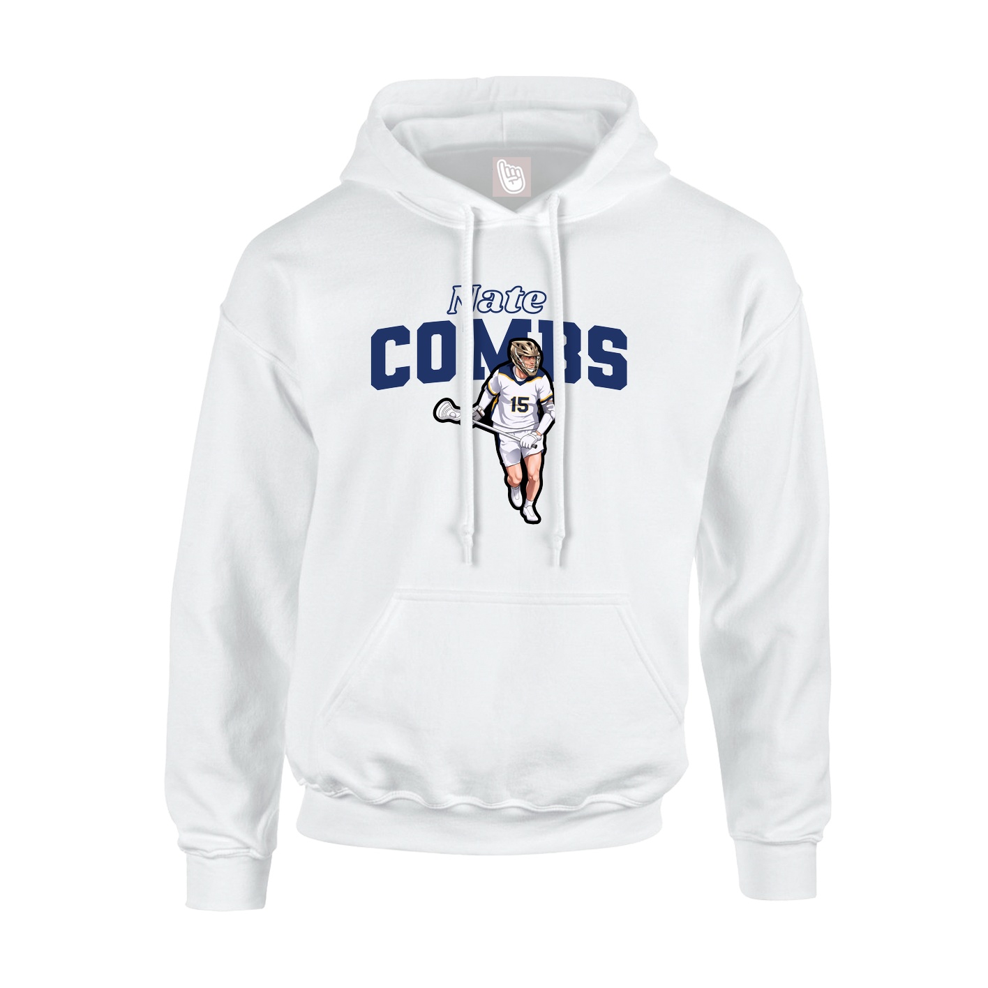Hoodie — Name Arch in White