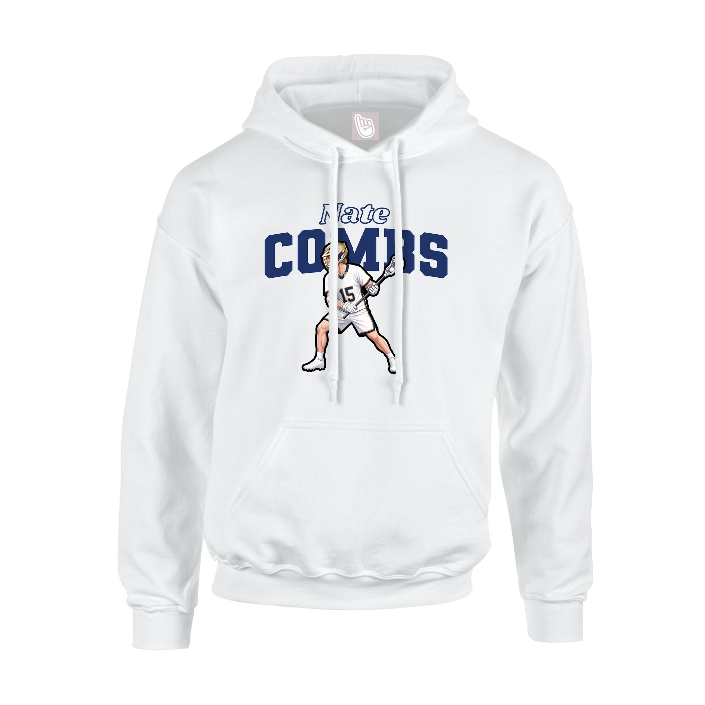 Hoodie — Name Arch in White