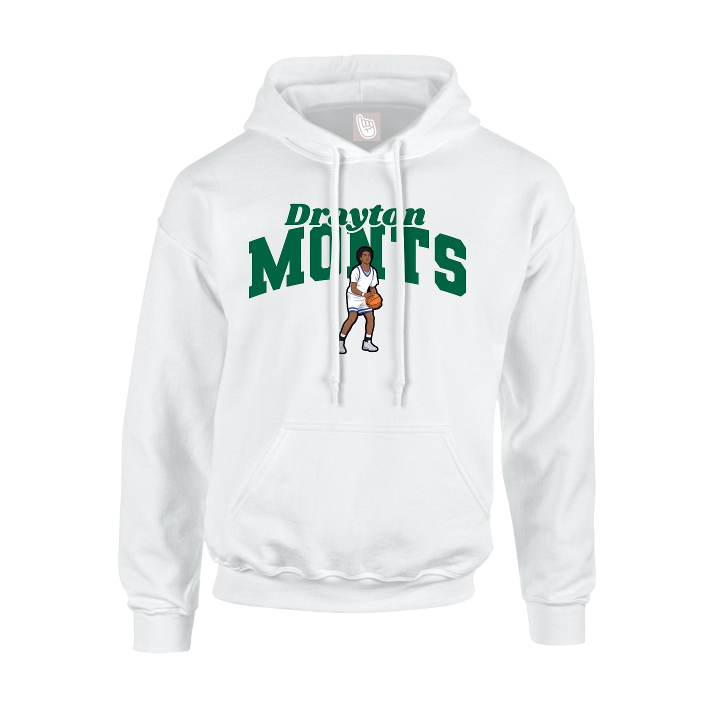 Youth Hoodie — Signature Arch in White