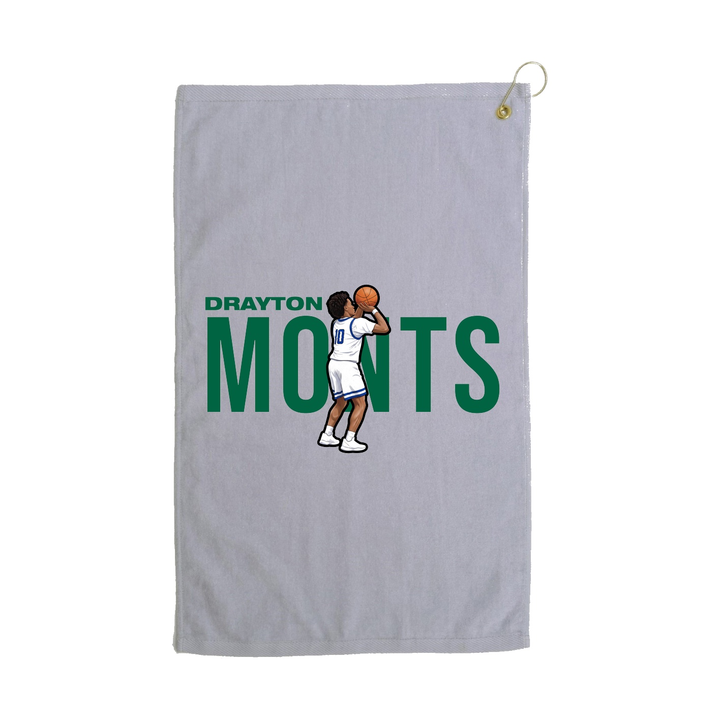Golf Towel — Player Name in Grey