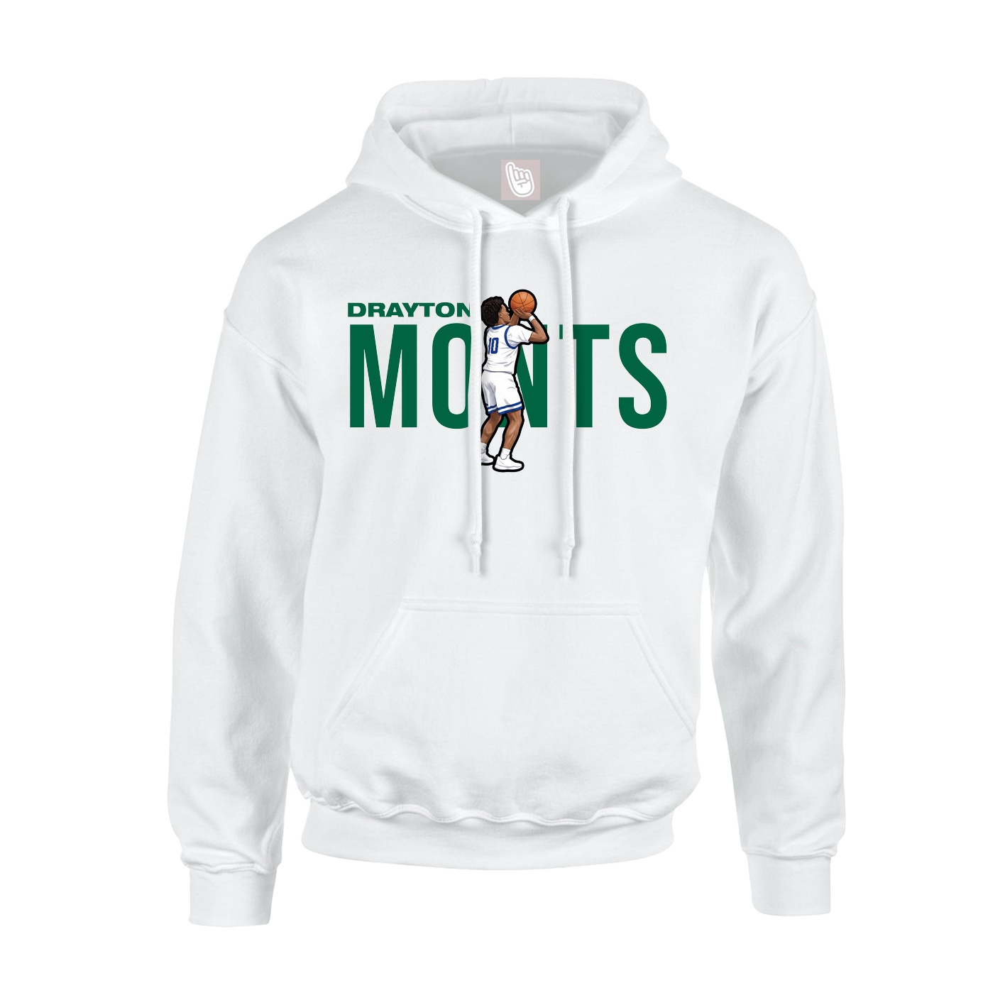 Youth Hoodie — Player Name in White