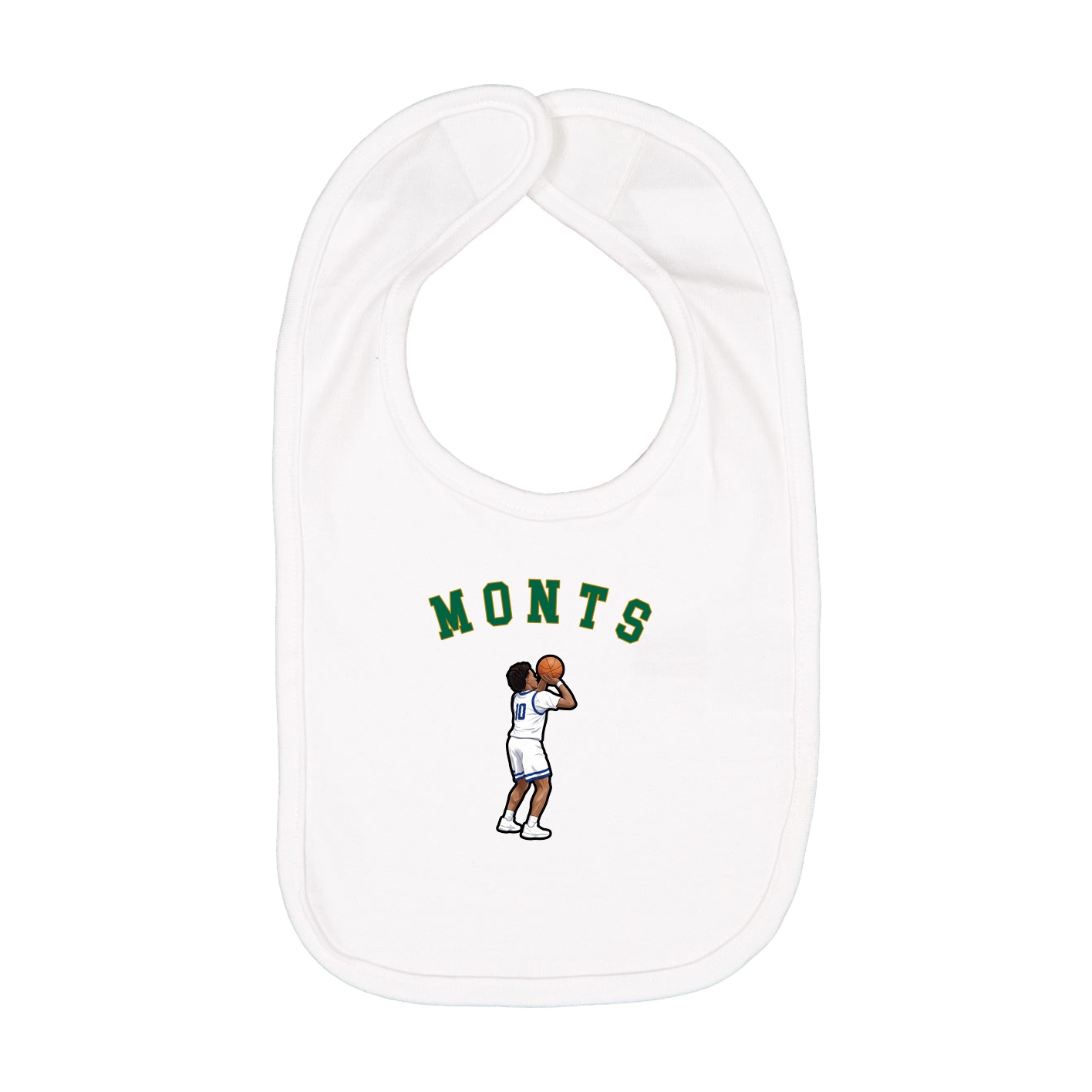 Infant Bib — Shirsey Arch in White