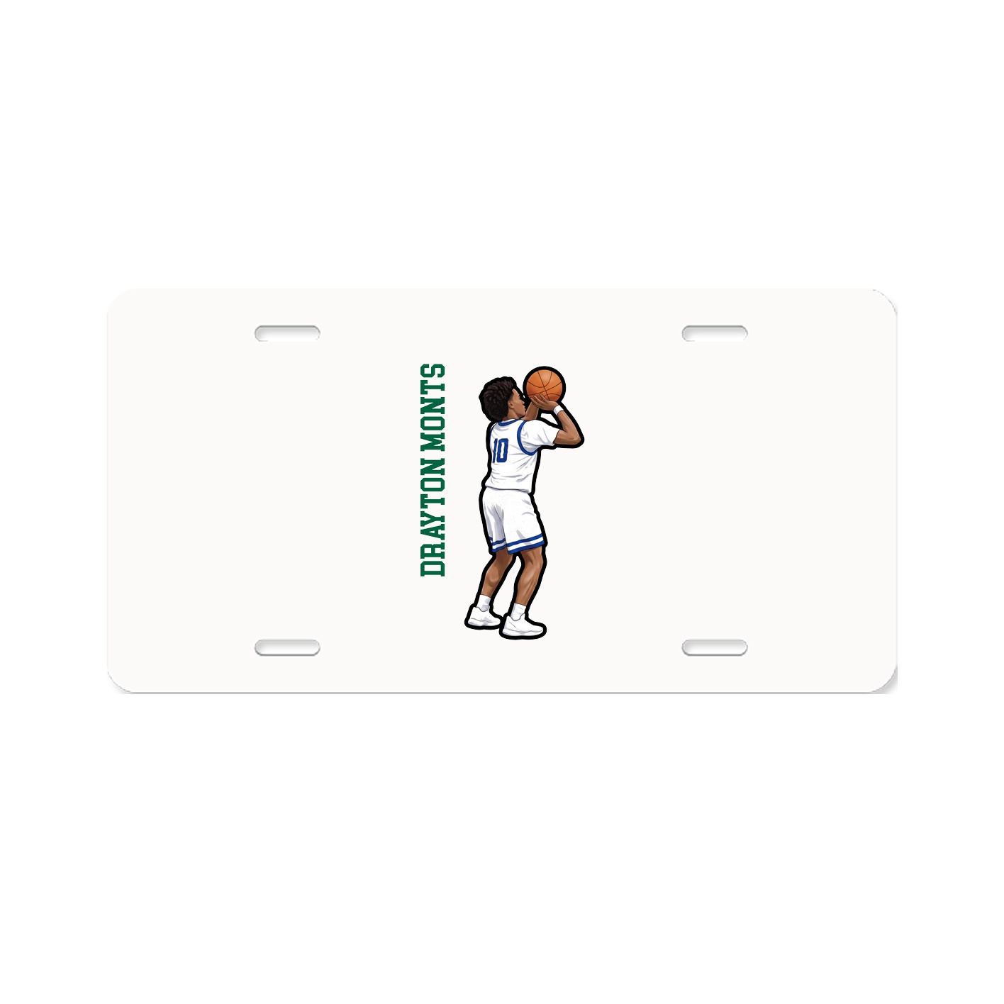 License Plate — Name Vertical in Classic