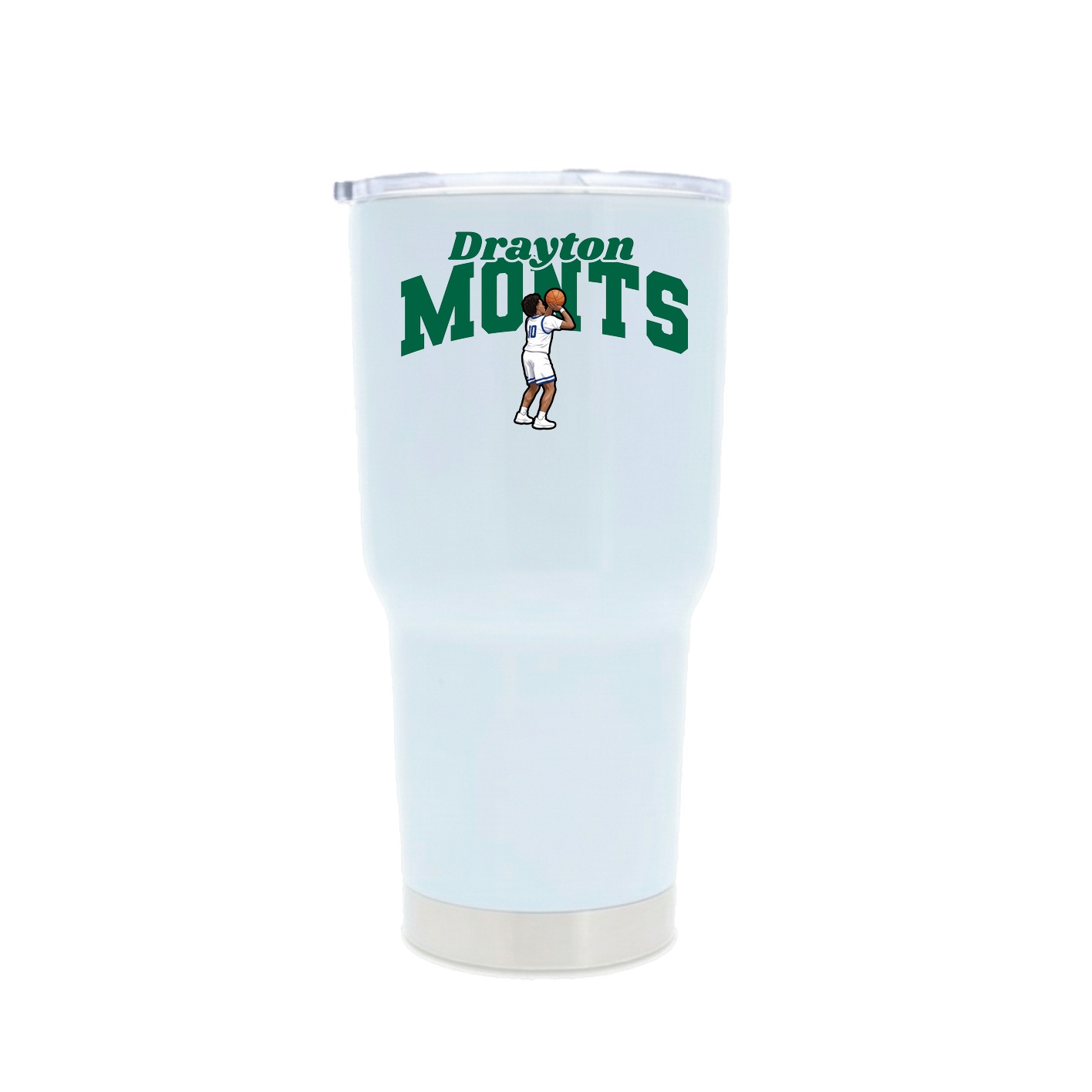 30oz Stainless Steel Tumbler — Signature Arch in White