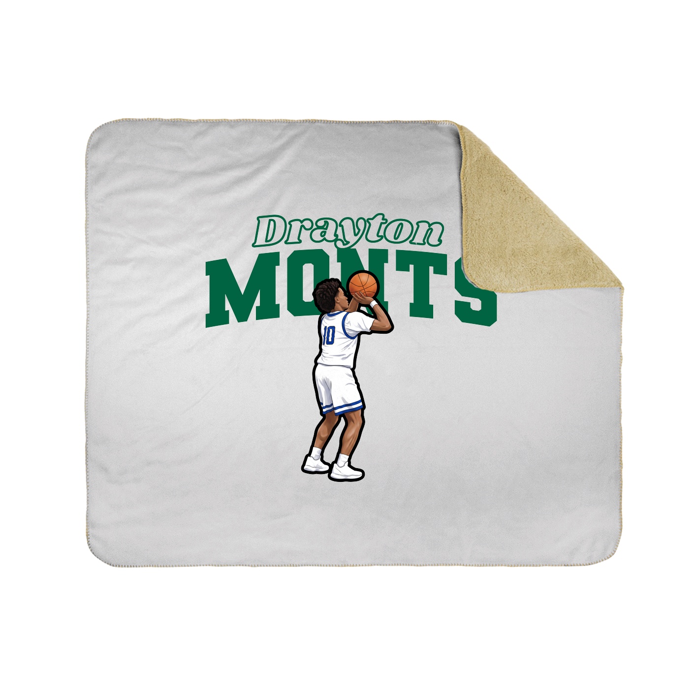 Throw Blanket — Name Arch in White