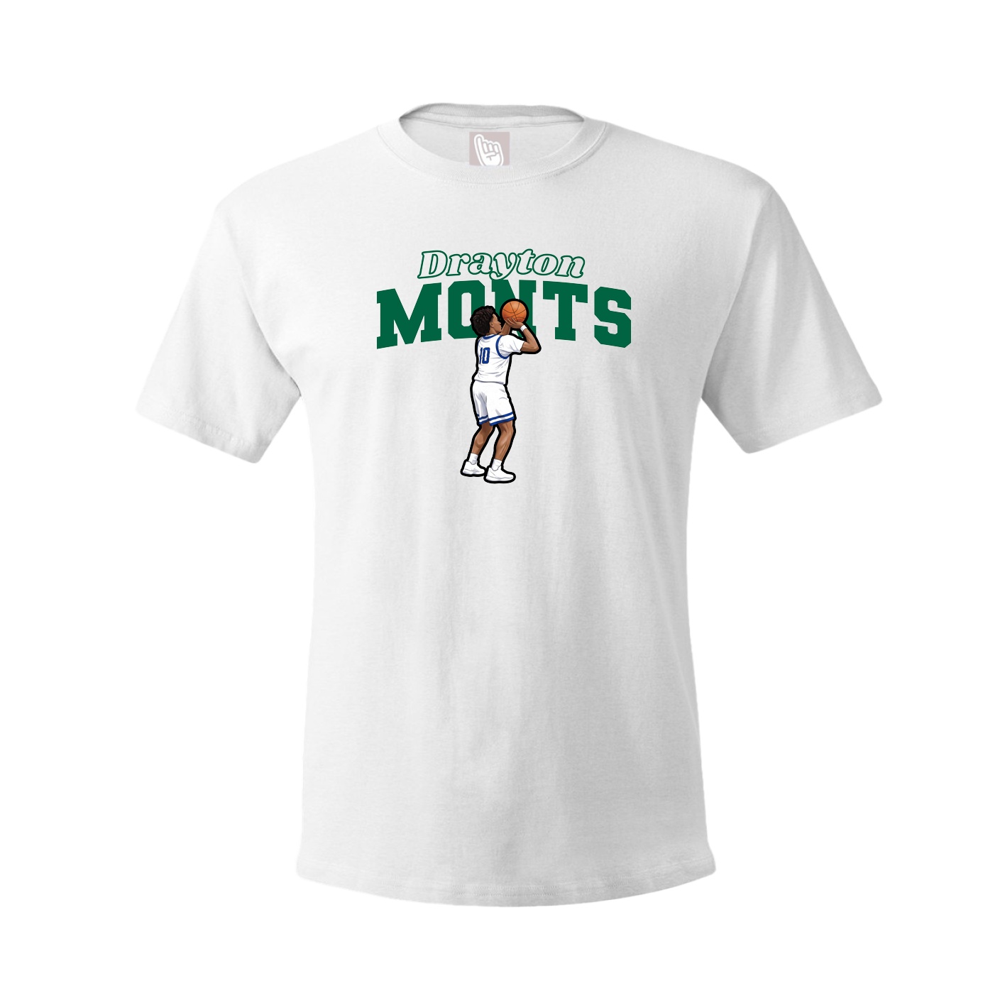Youth Tee — Name Arch in White