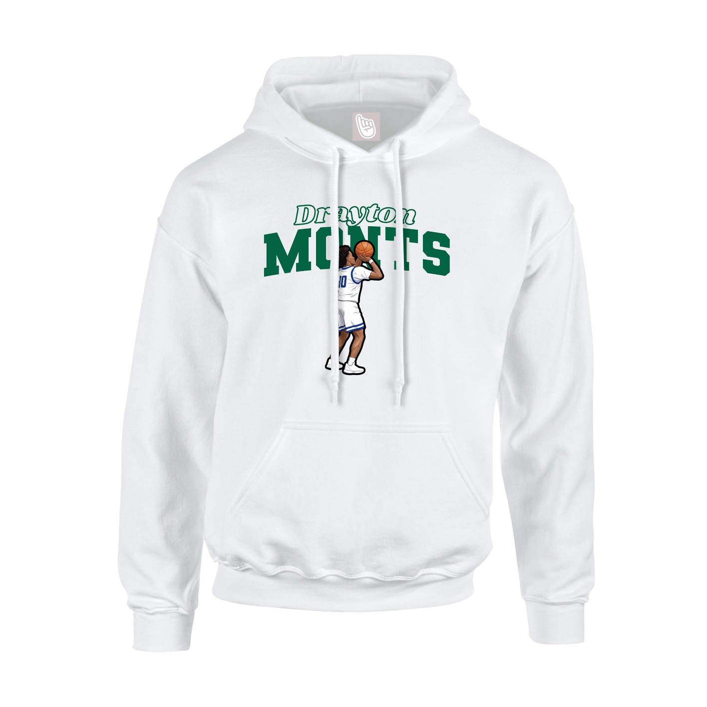 Hoodie — Name Arch in White