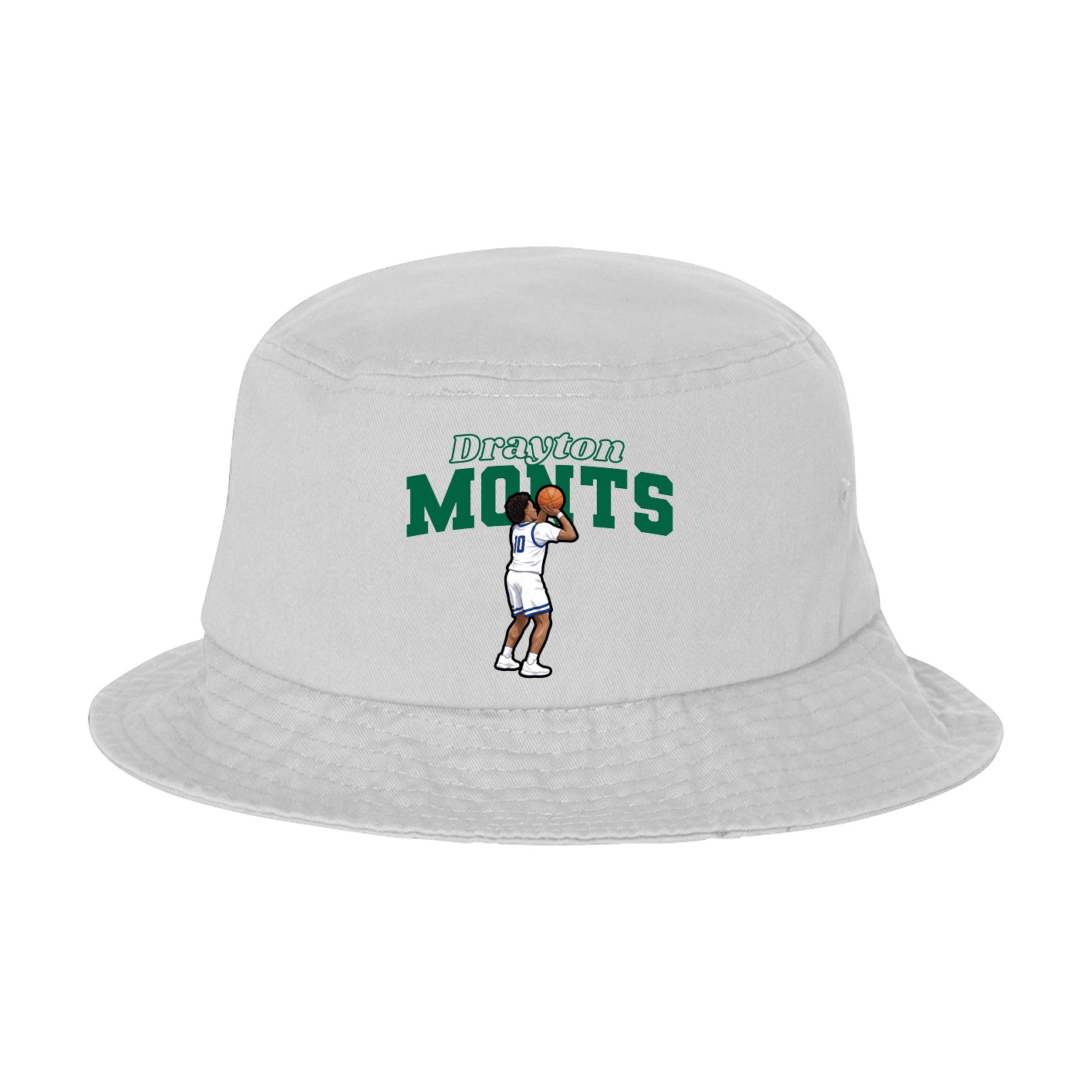 Bucket Cap — Name Arch in White