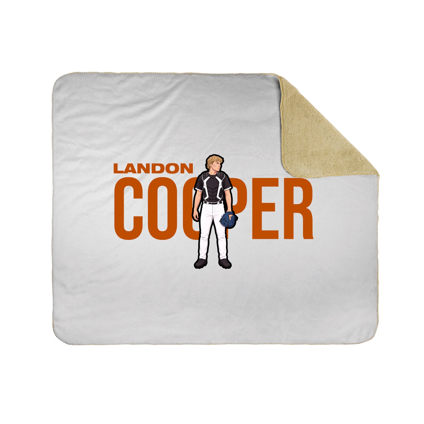 Throw Blanket — Player Name in White
