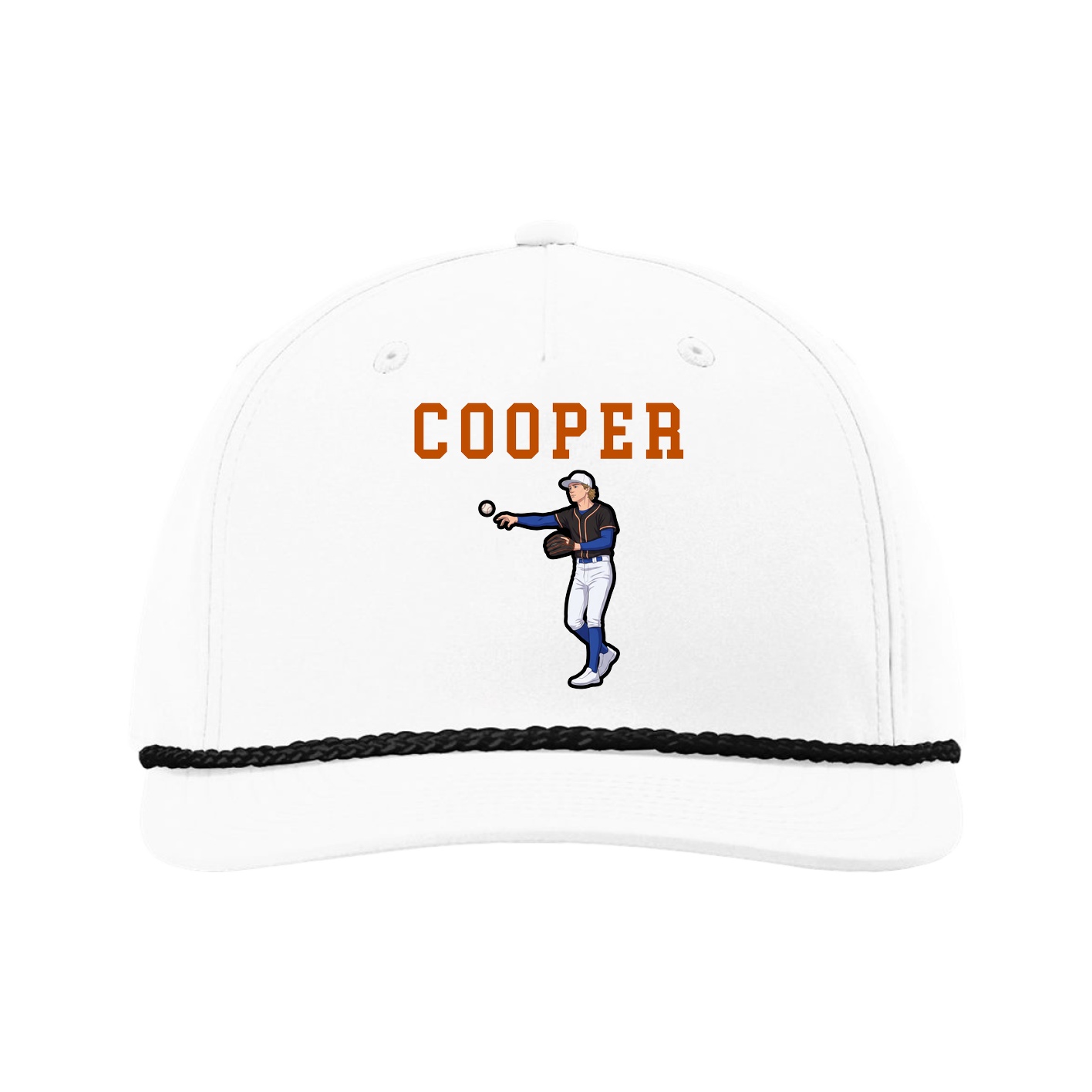 Five-Panel Classic Rope Cap — Shirsey in White