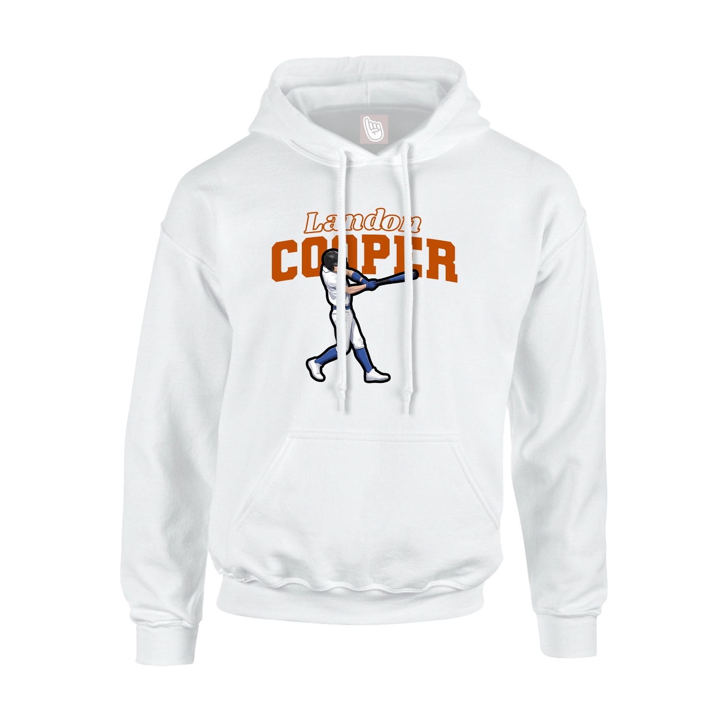 Hoodie — Name Arch in White
