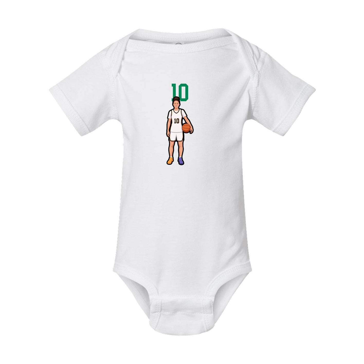 Baby Onesie — Number Top in White