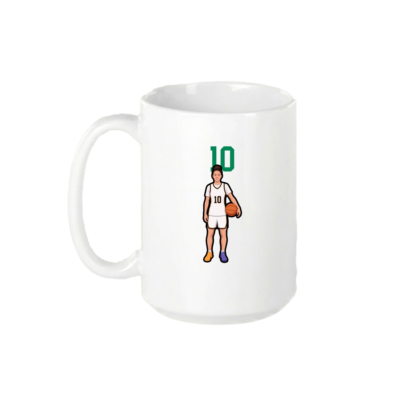 15oz Coffee Mug — Number Top in White