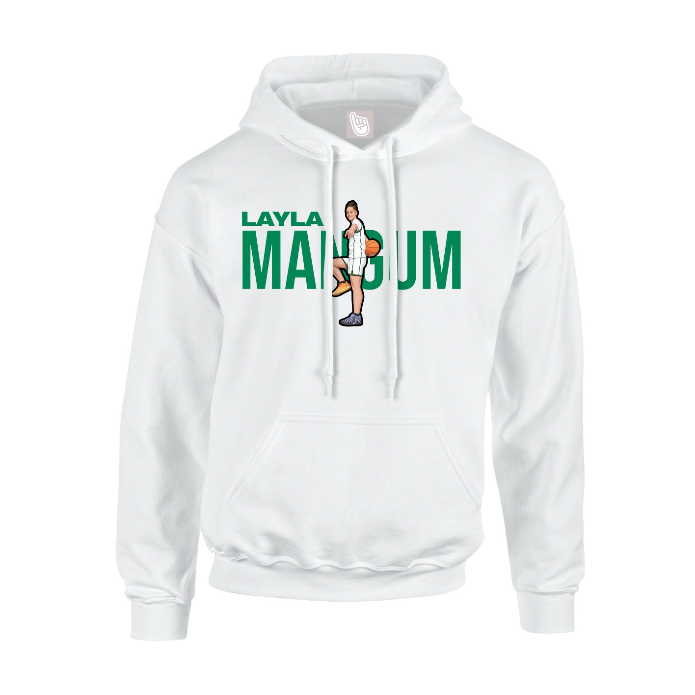 Youth Hoodie — Player Name in White