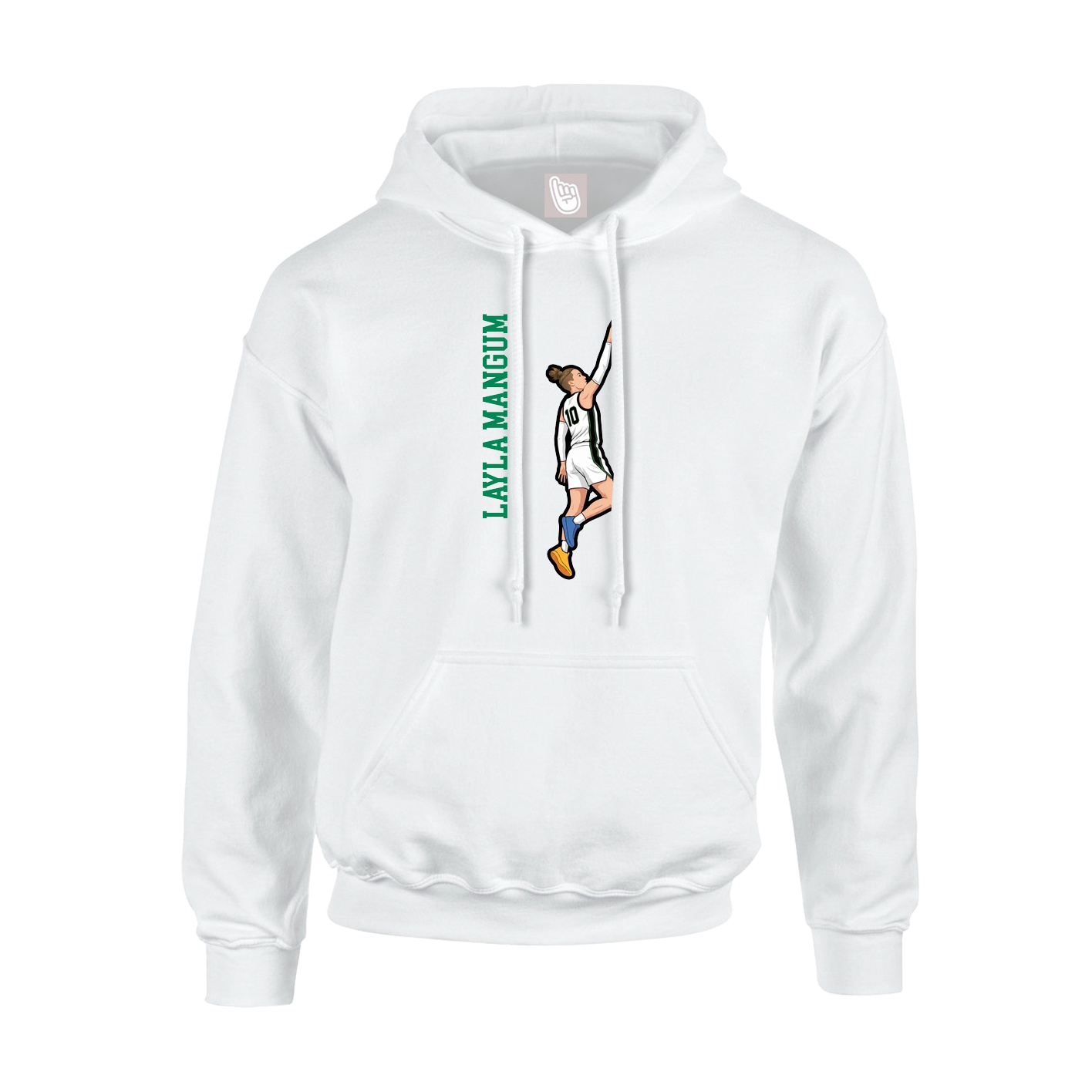 Hoodie — Name Vertical in White
