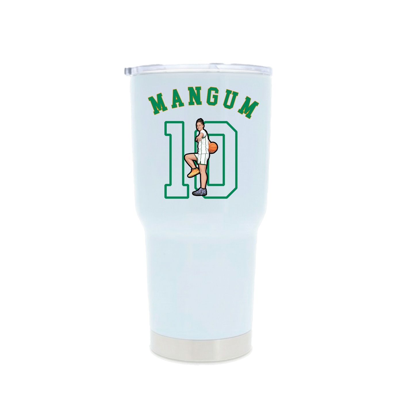 30oz Stainless Steel Tumbler — Shirsey Arch in White