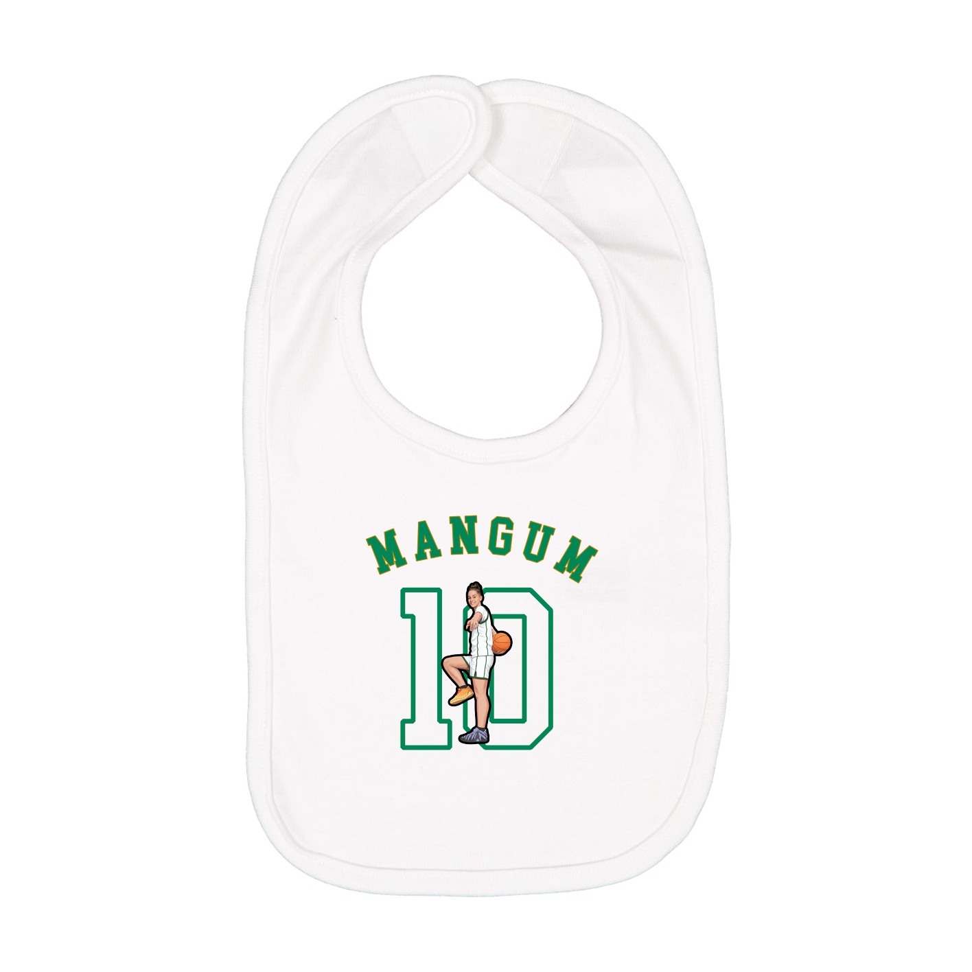 Infant Bib — Shirsey Arch in White