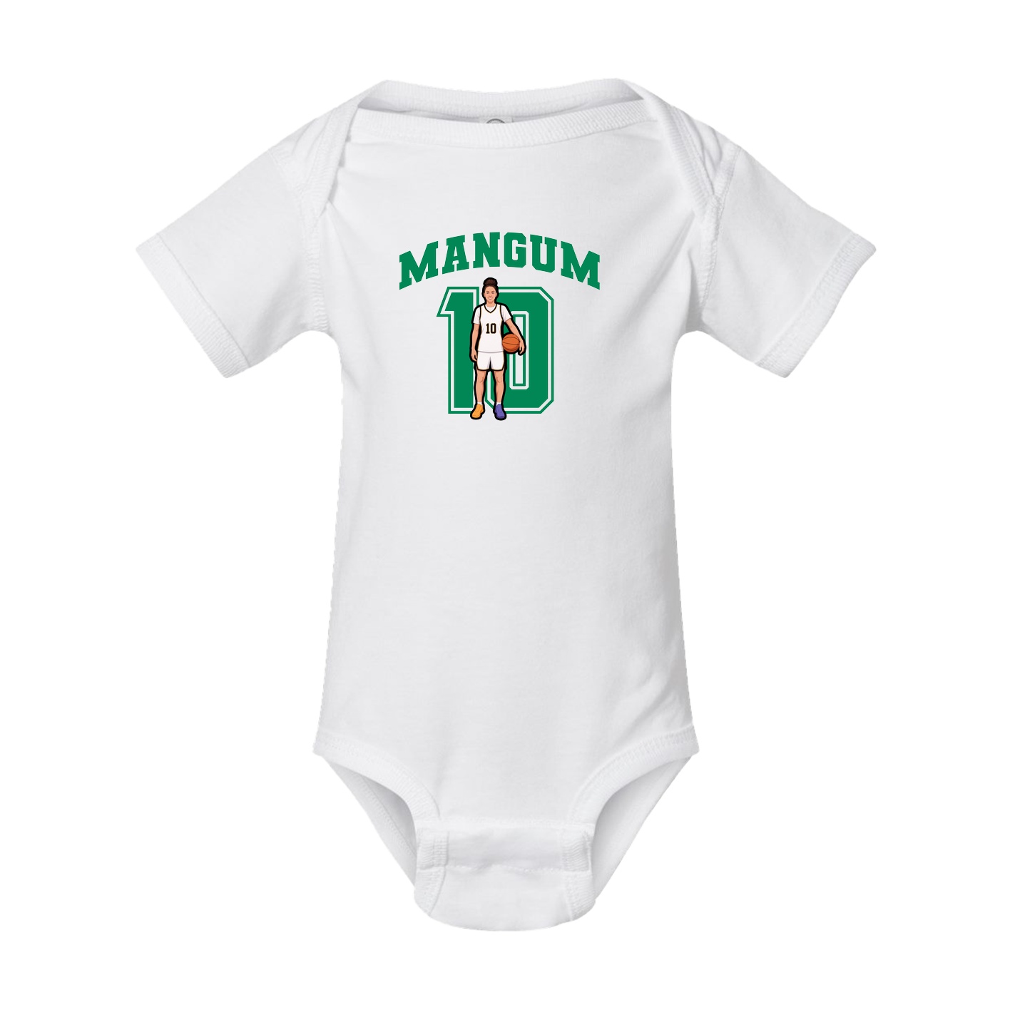Baby Onesie — Number in White