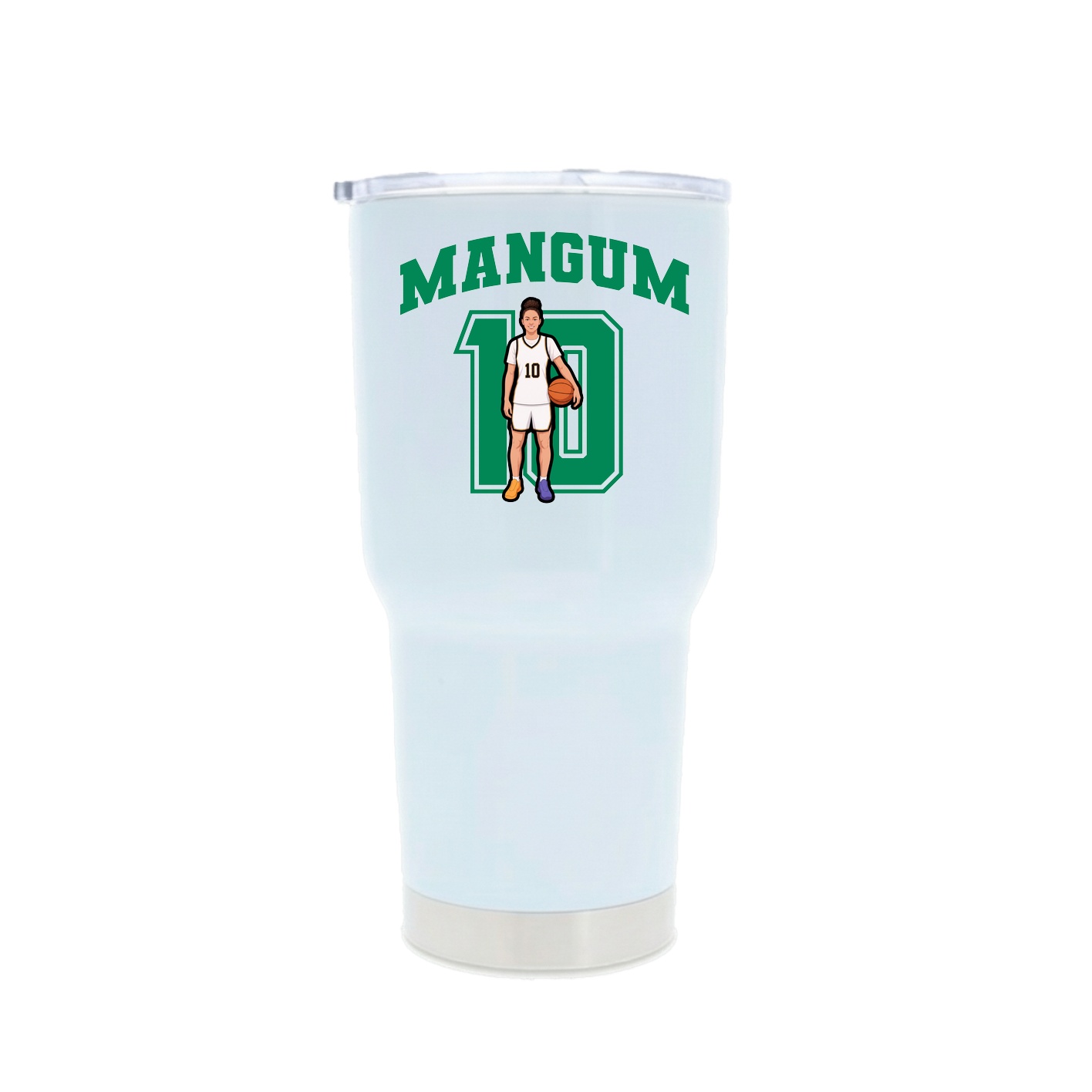 30oz Stainless Steel Tumbler — Number in White