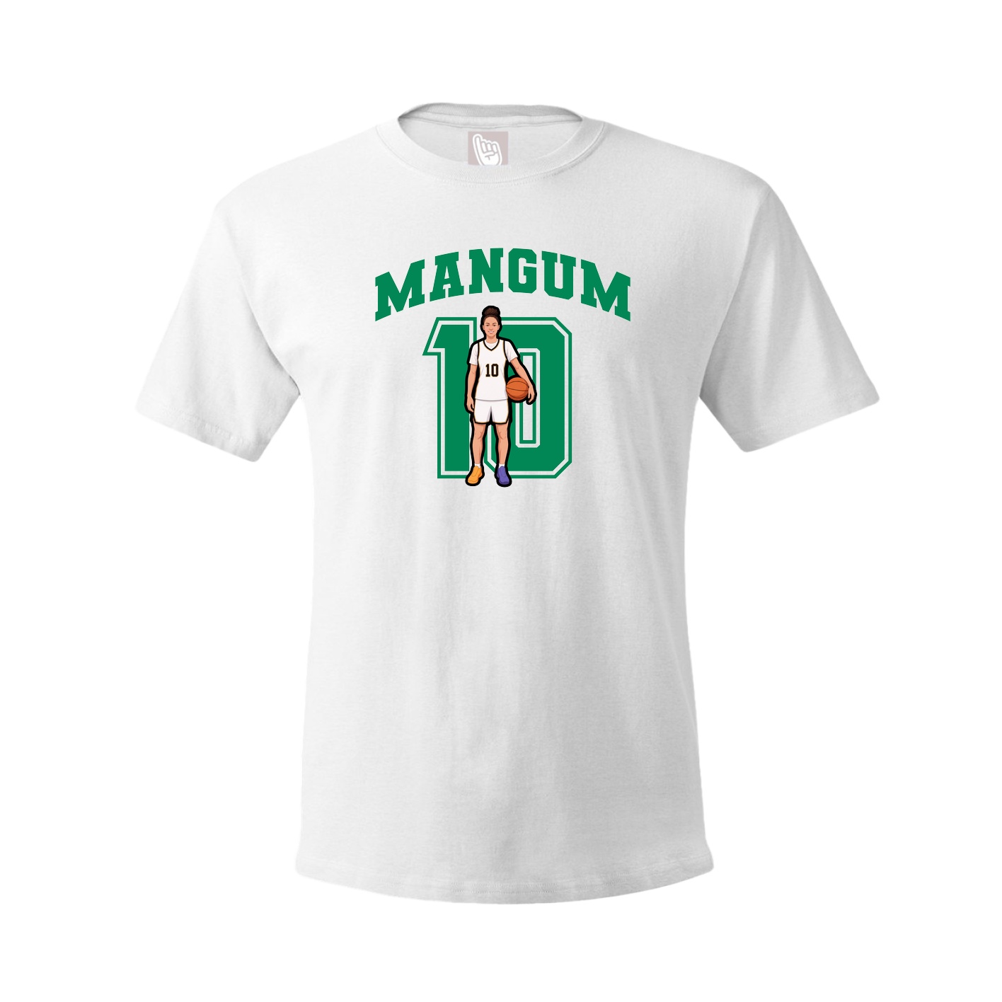 Youth Tee — Number in White