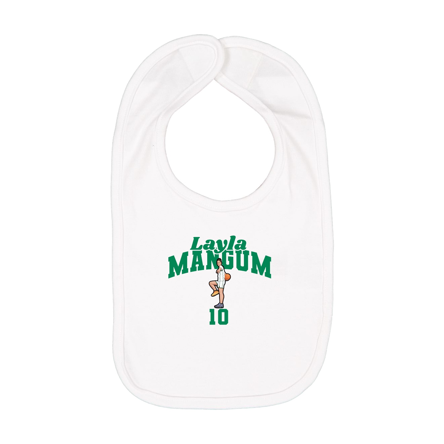 Infant Bib — Signature Arch in White
