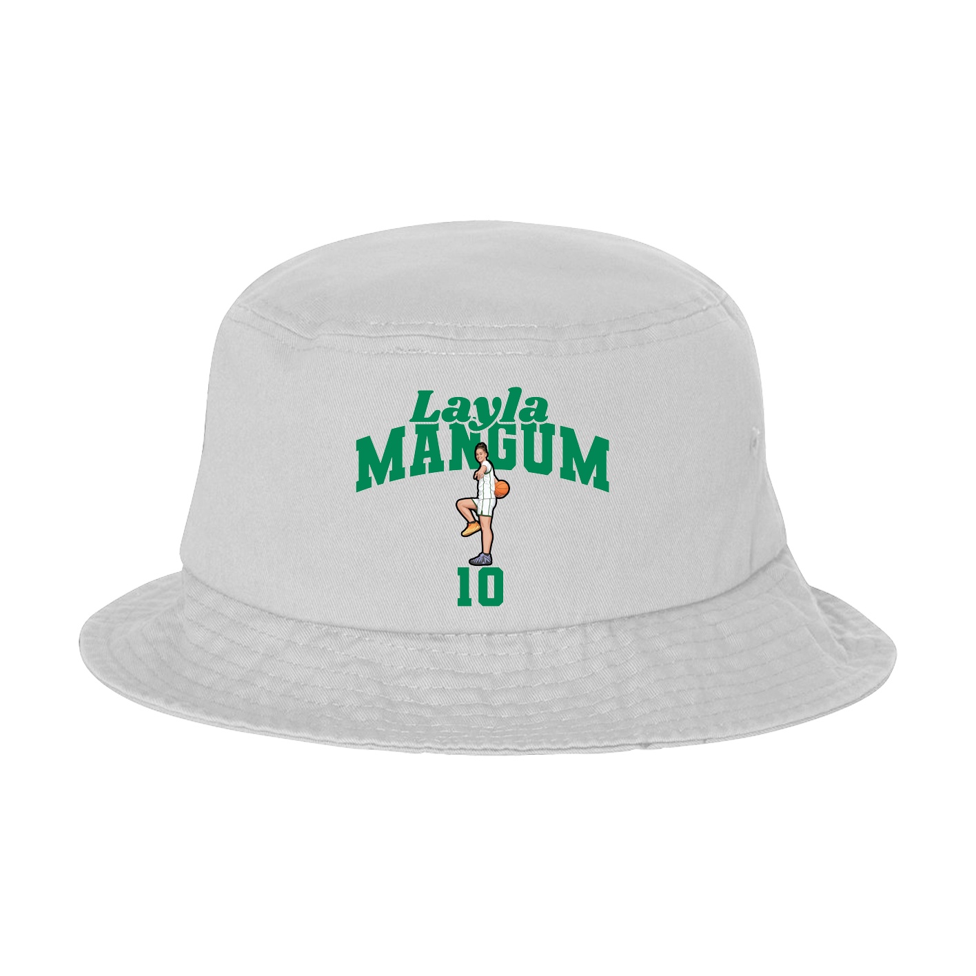 Bucket Cap — Signature Arch in White