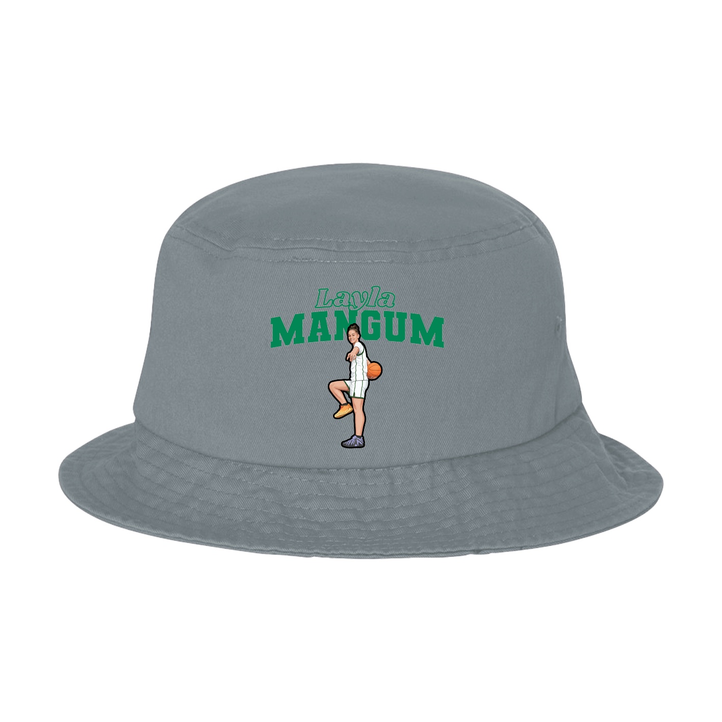 Bucket Cap — Name Arch in Grey