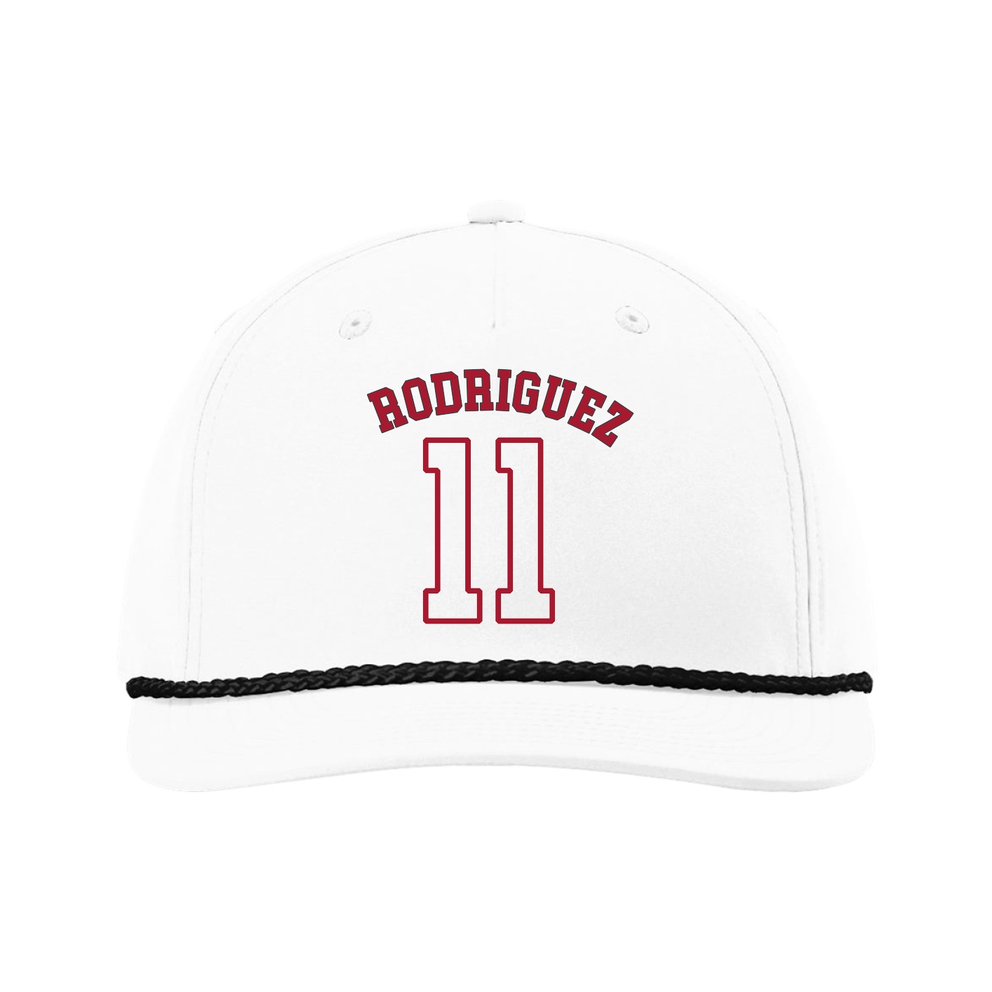 Five-Panel Classic Rope Cap — Shirsey Arch in White
