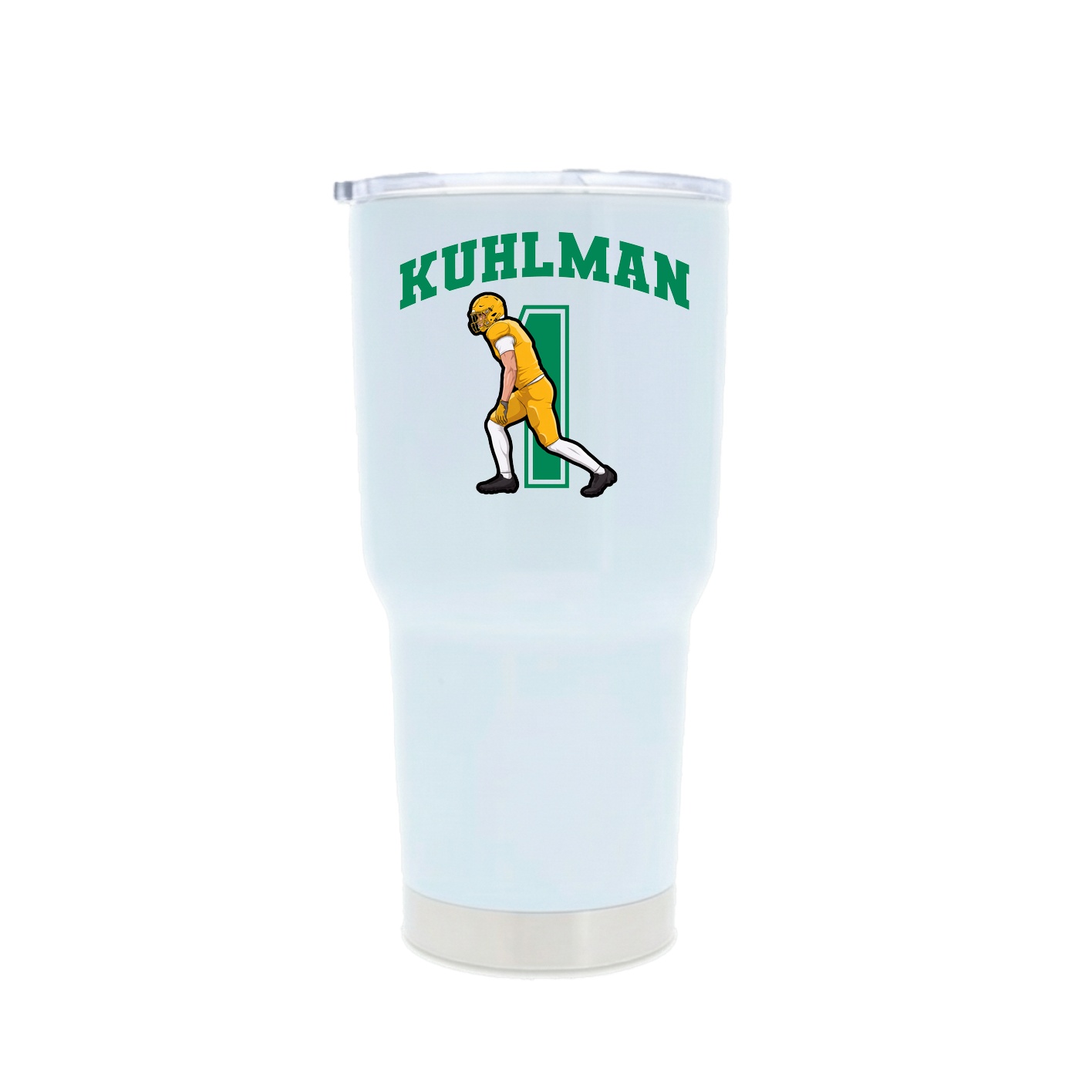 30oz Stainless Steel Tumbler — Number in White