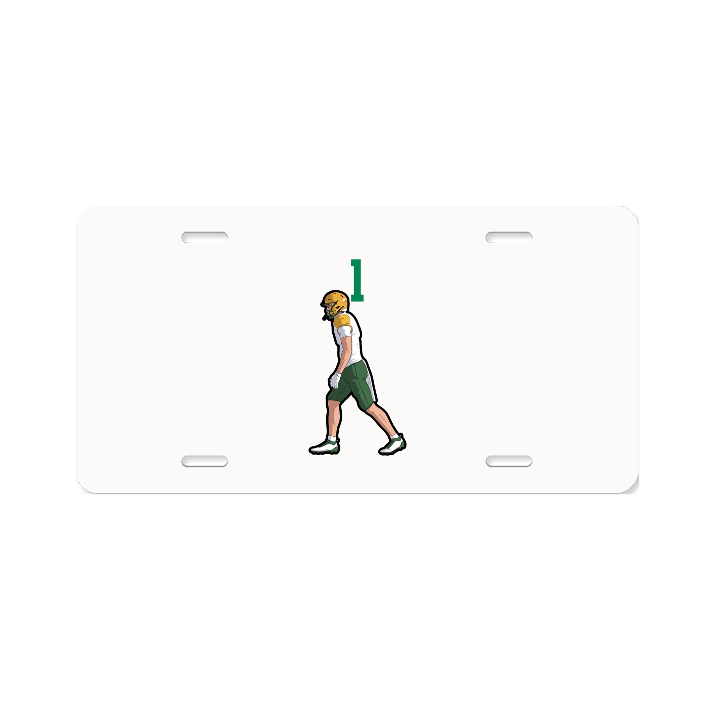 License Plate — Number Top in Classic
