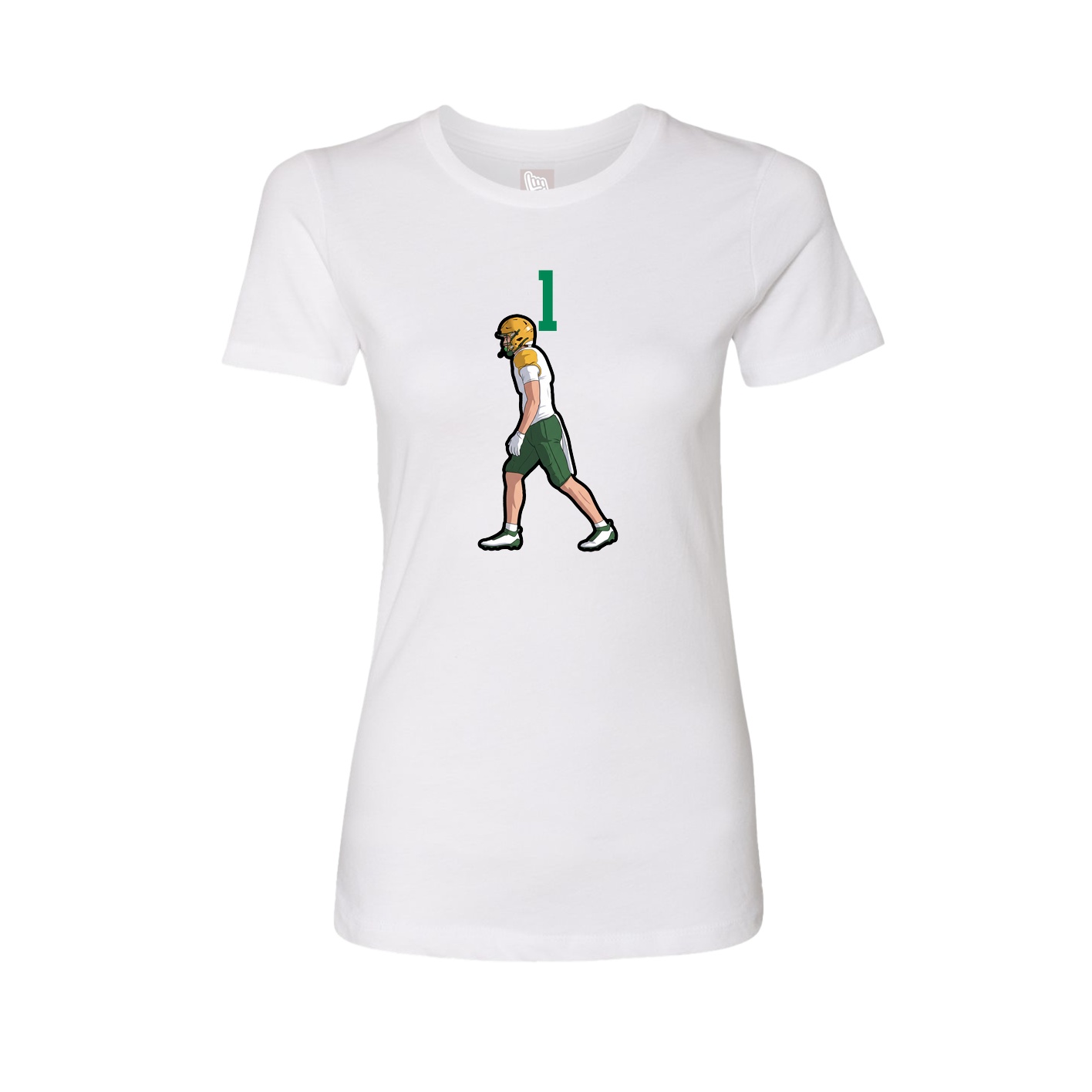 Fitted Women's Tee — Number Top in White