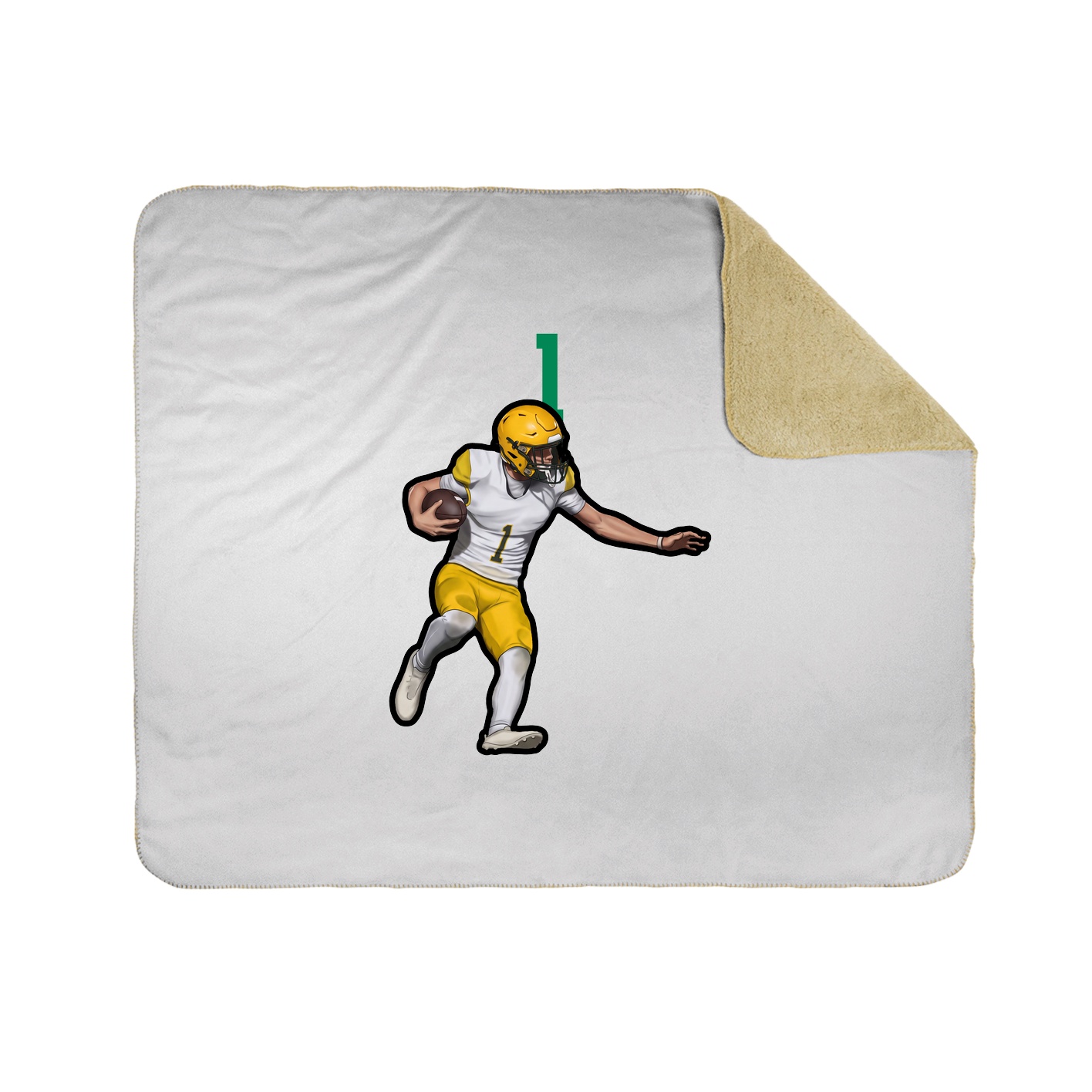 Throw Blanket — Number Top in White