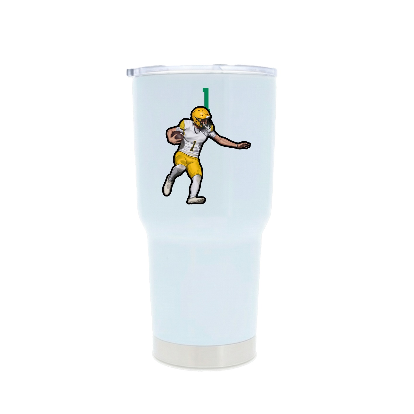 30oz Stainless Steel Tumbler — Number Top in White