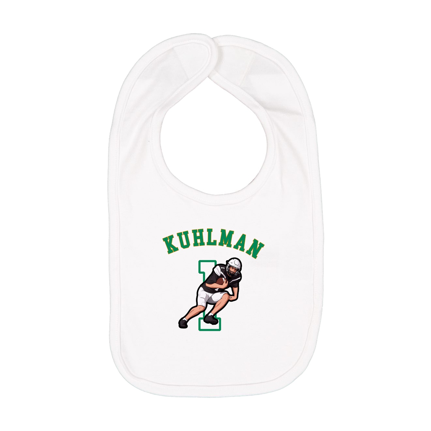 Infant Bib — Shirsey Arch in White