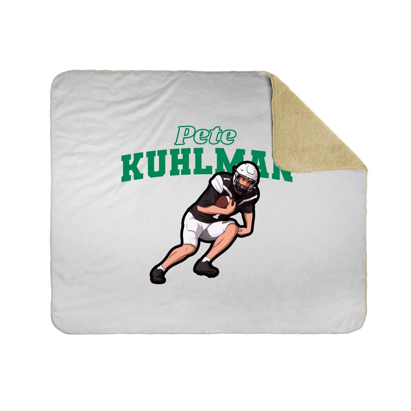 Throw Blanket — Name Arch in White