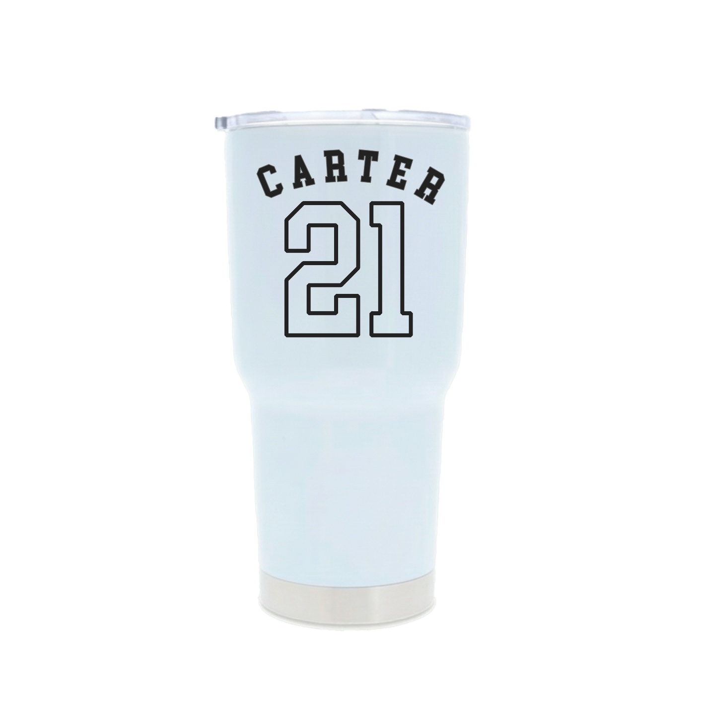 30oz Stainless Steel Tumbler — Shirsey Arch in White