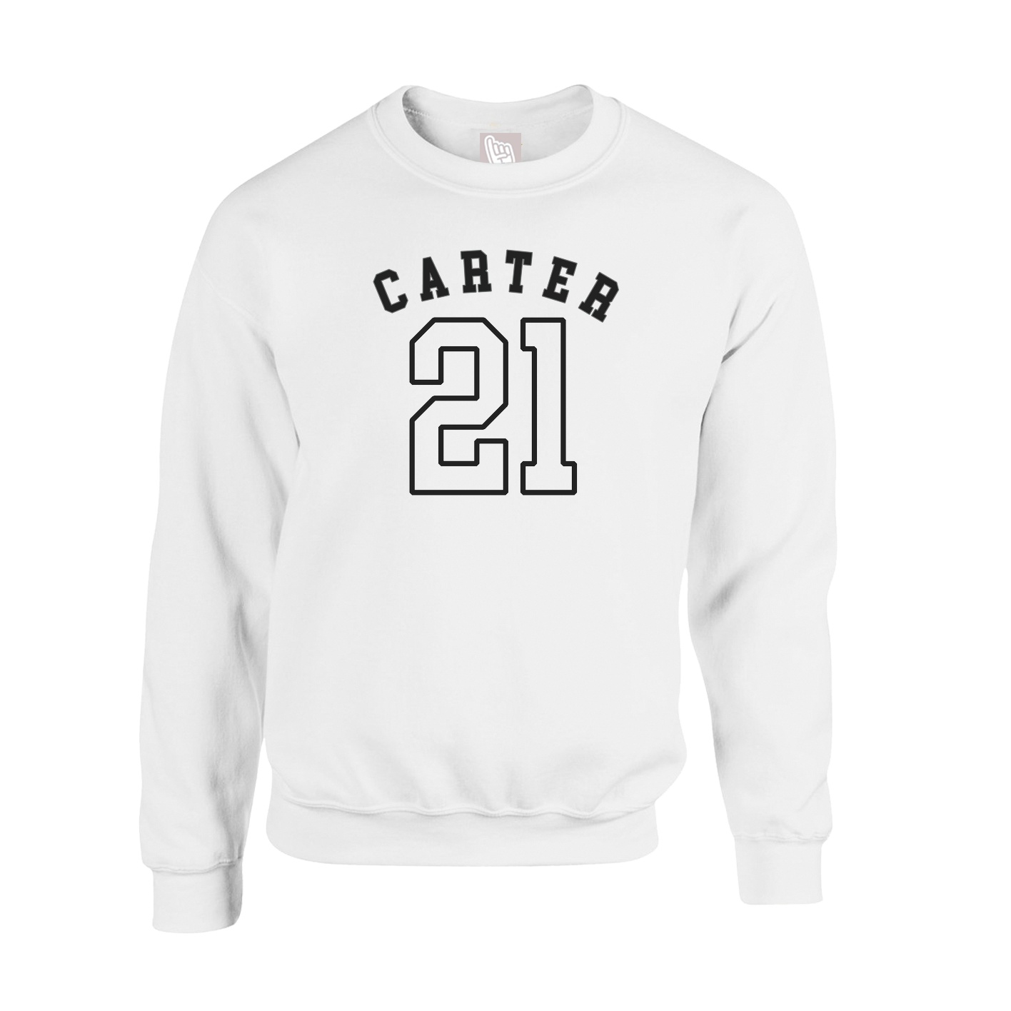 Fleece Crew — Shirsey Arch in White