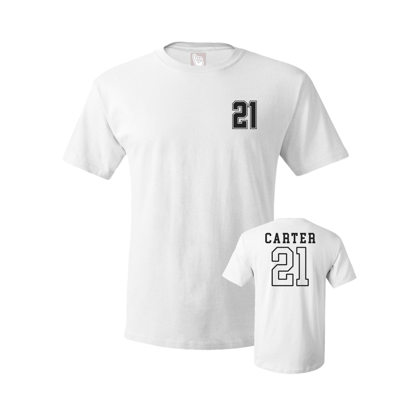 Youth Tee — Chest Back in White