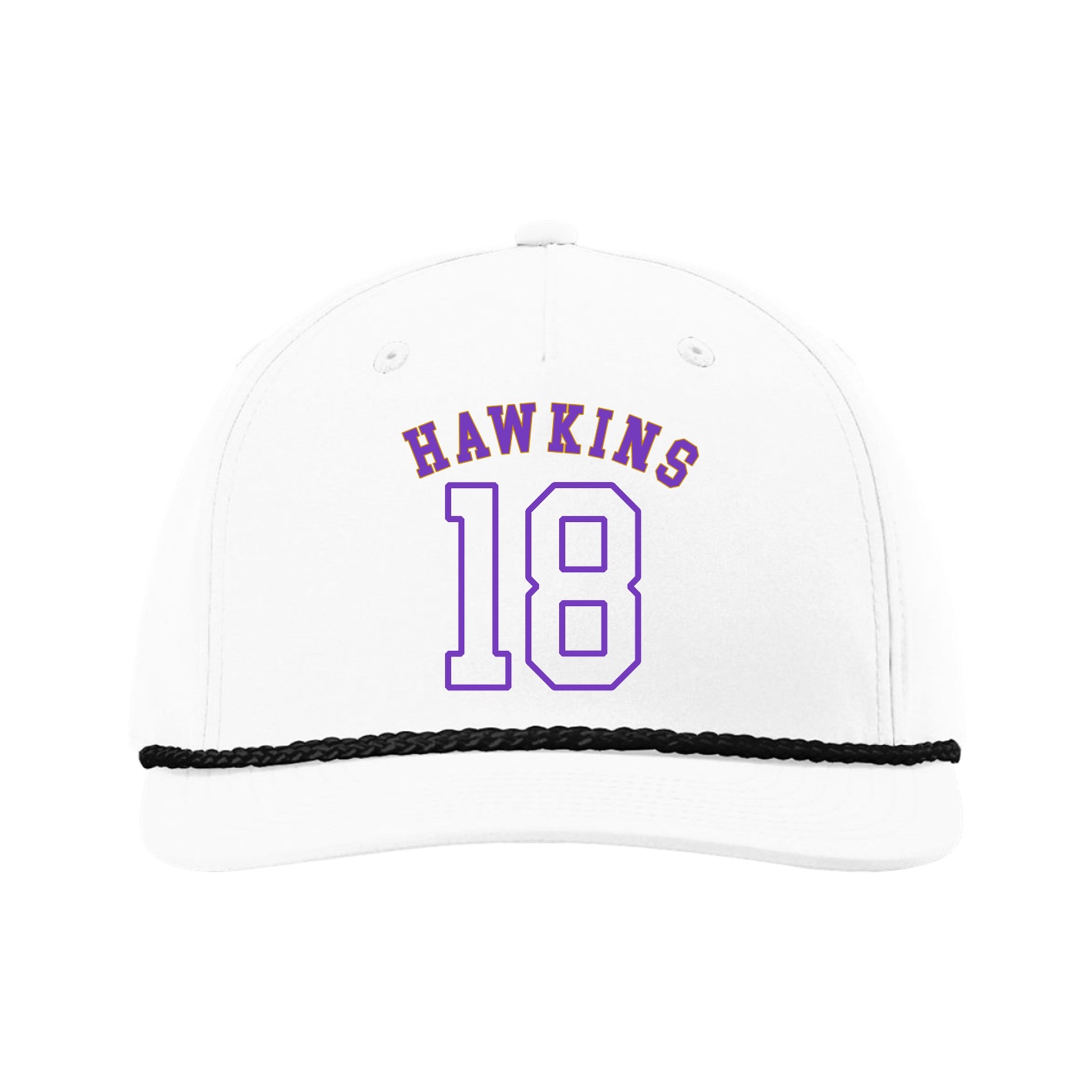 Five-Panel Classic Rope Cap — Shirsey Arch in White