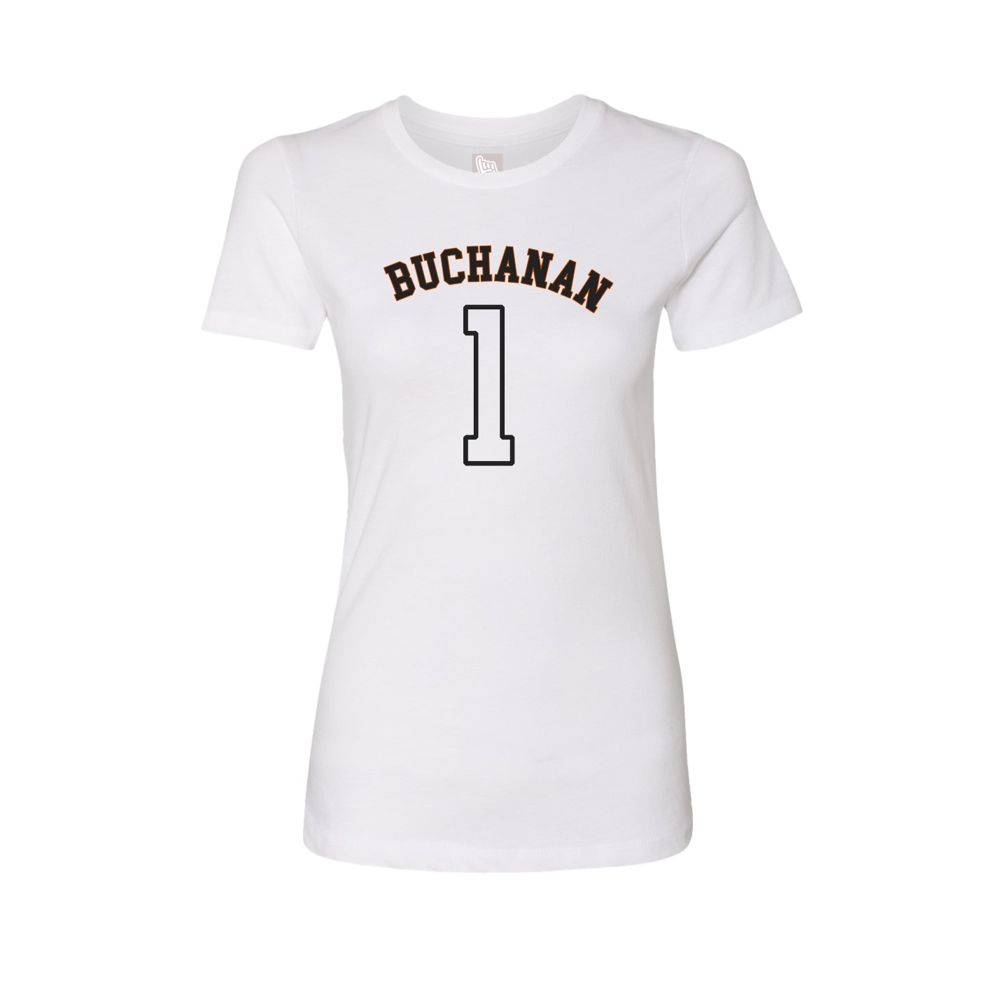 Fitted Women's Tee — Shirsey Arch in White