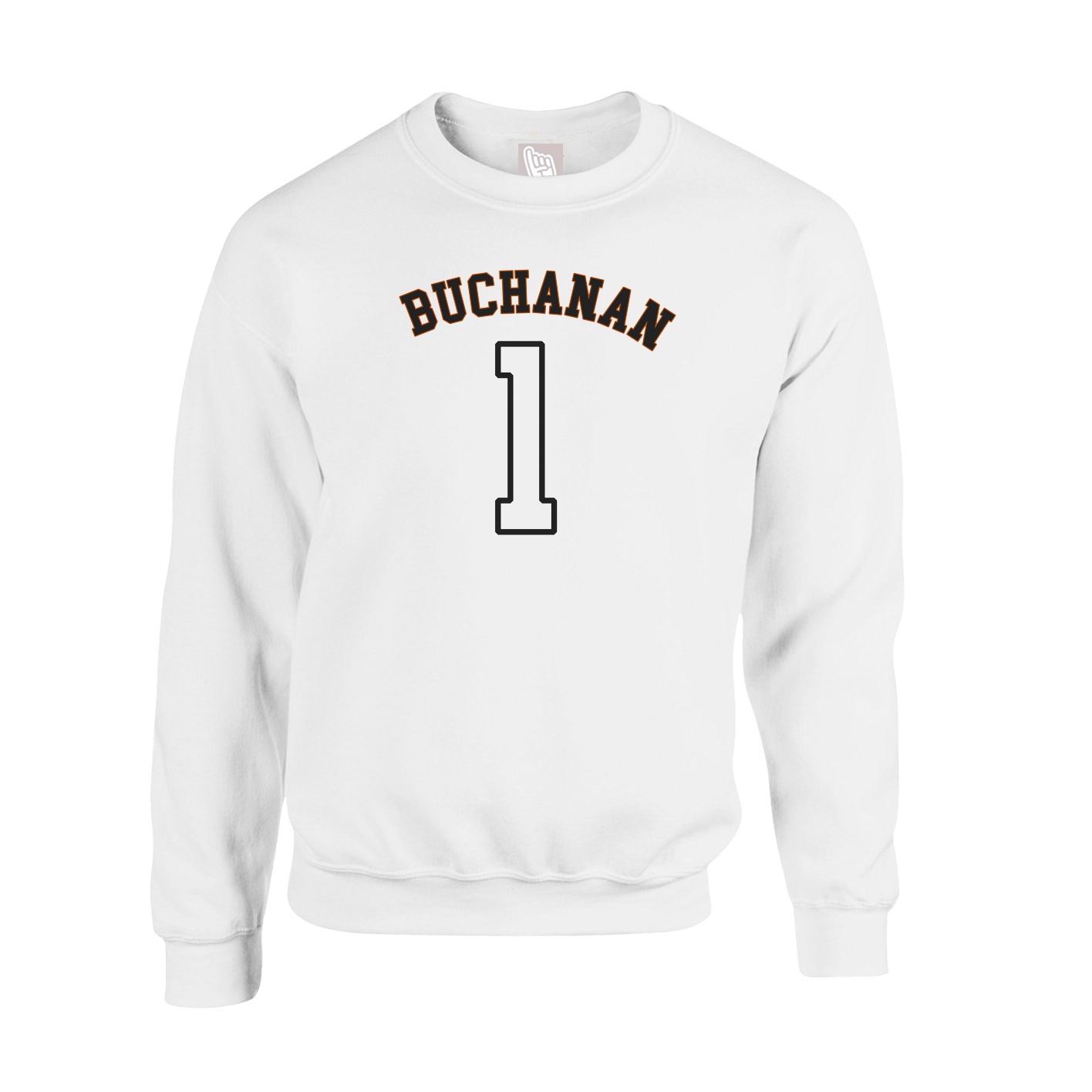 Fleece Crew — Shirsey Arch in White