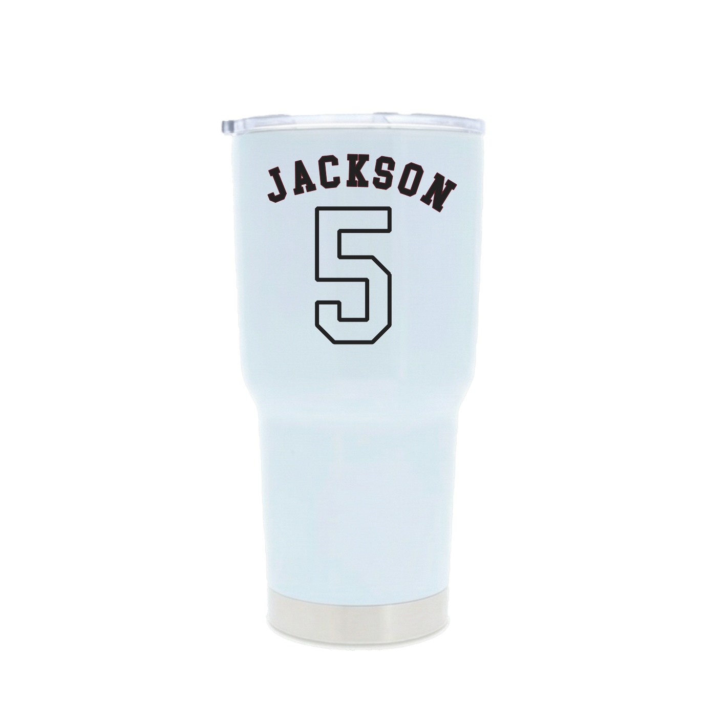 30oz Stainless Steel Tumbler — Shirsey Arch in White